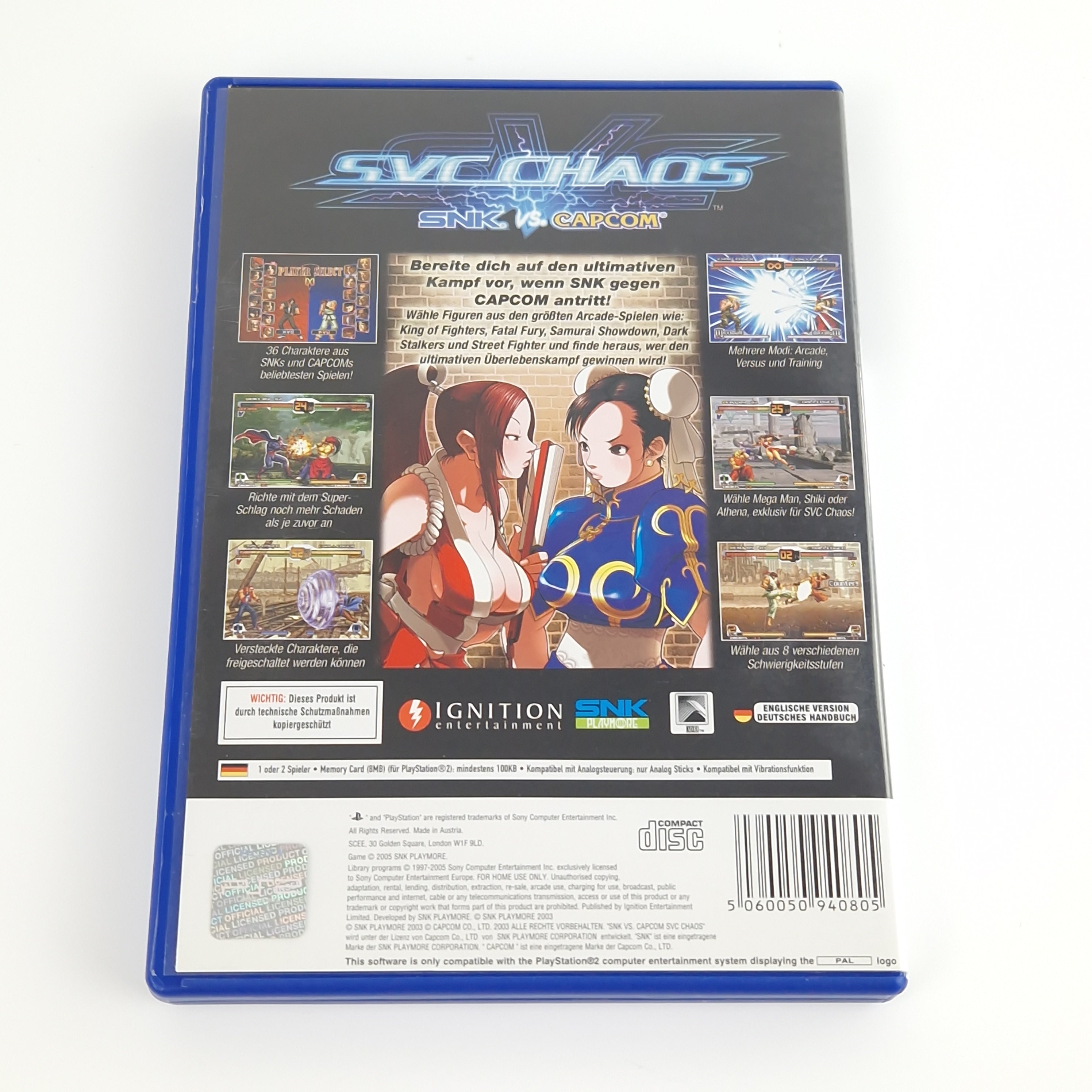 Playstation 2 Spiel – SNK vs Capcom SVC Chaos PS2 PAL OVP