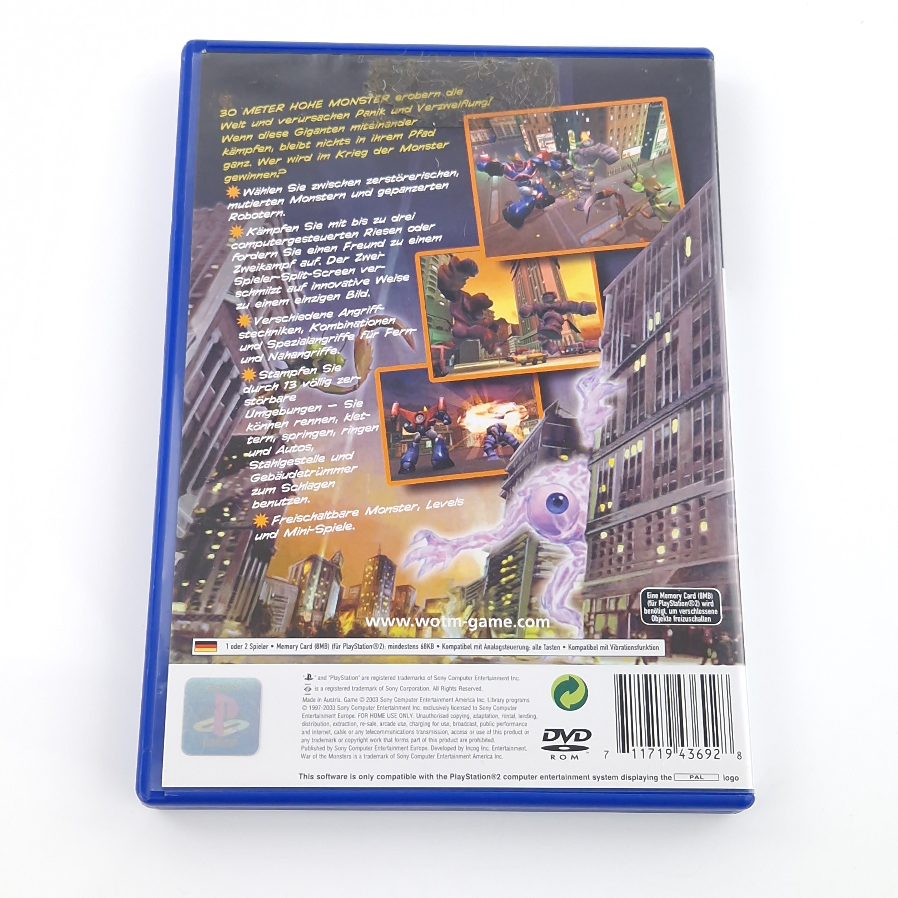 Playstation 2 Spiel – War of the Monsters (PS2 PAL OVP)