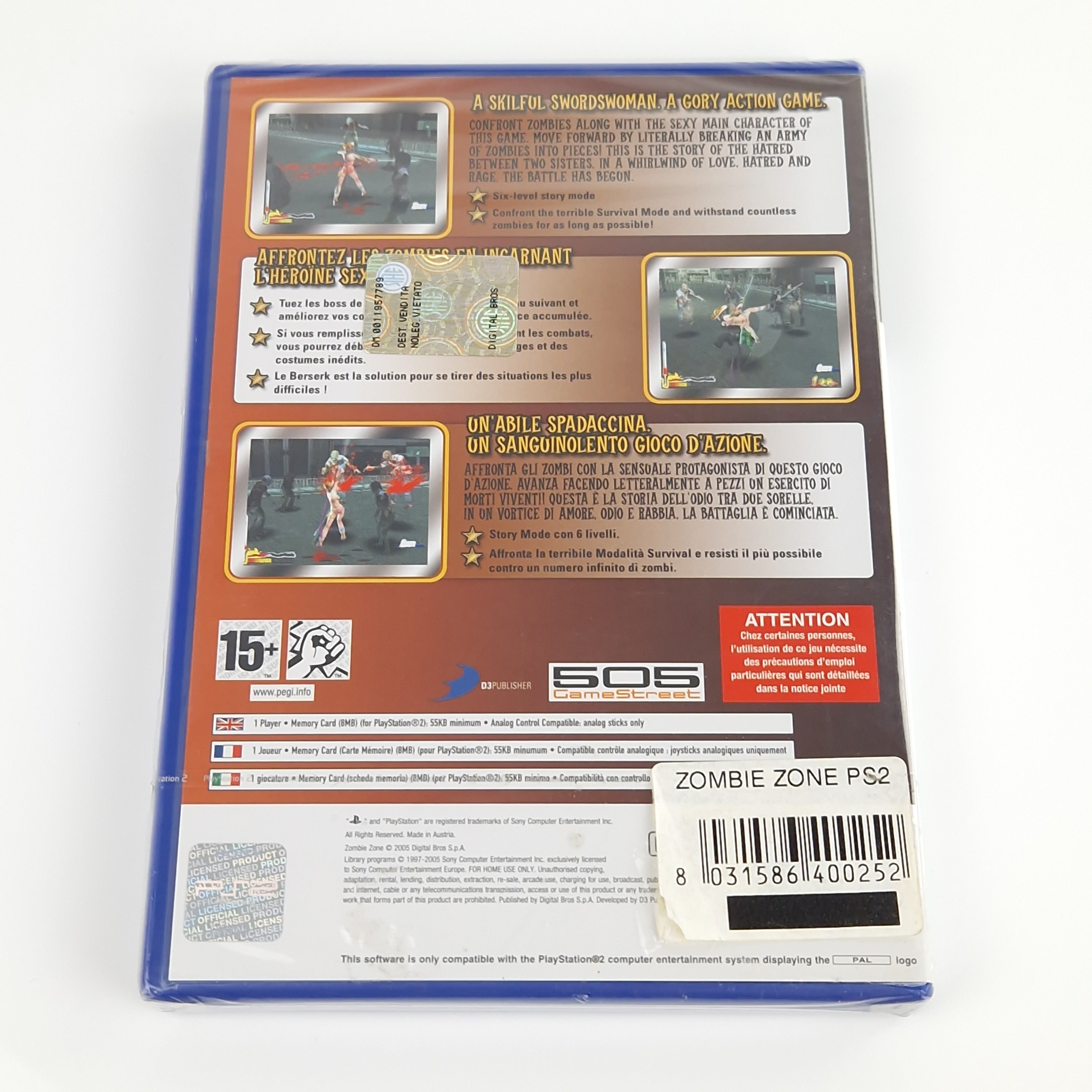 Playstation 2 Spiel – Zombie Zone (Neu OVP PAL)