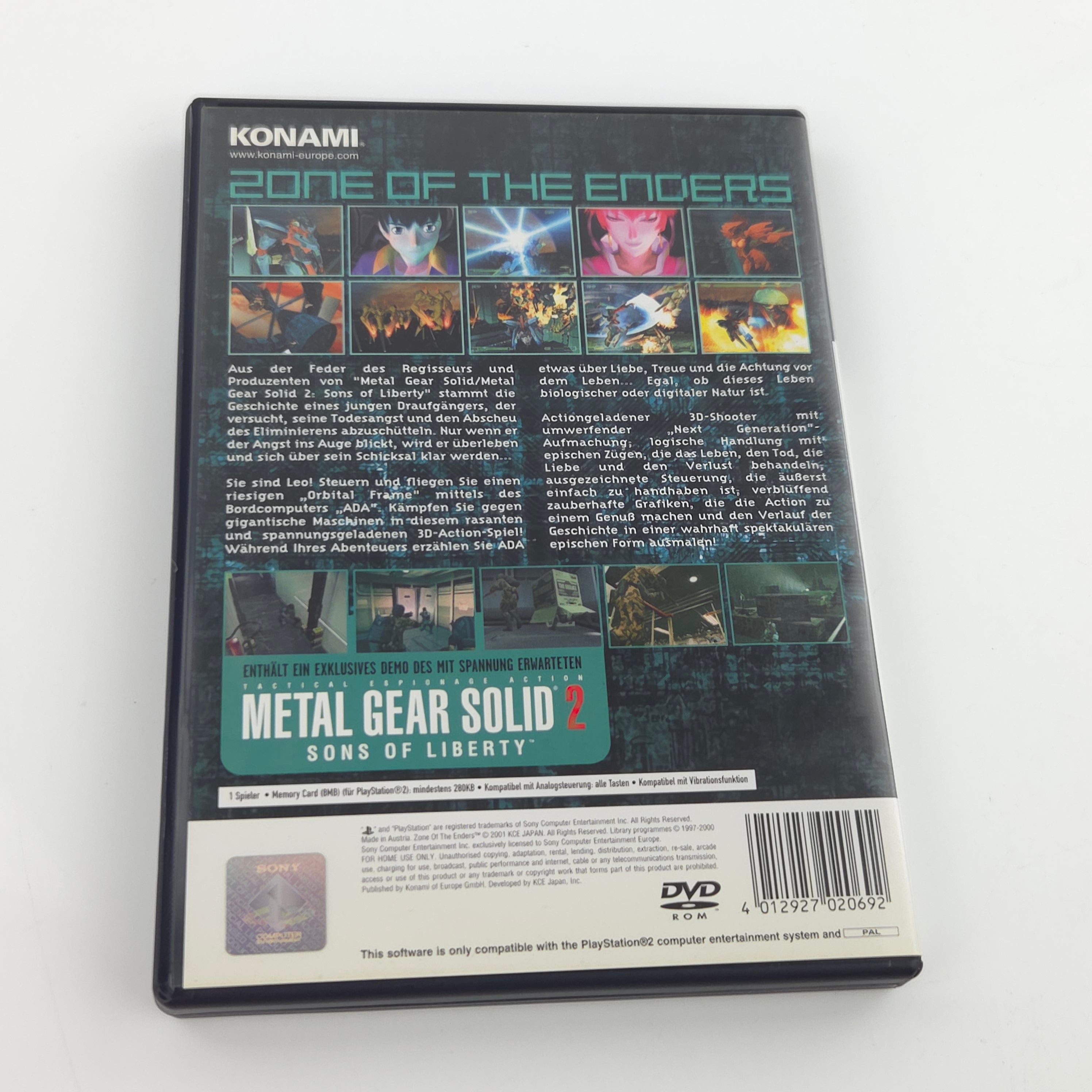 Playstation 2 Spiel – Zone of the Enders + Demo OVP