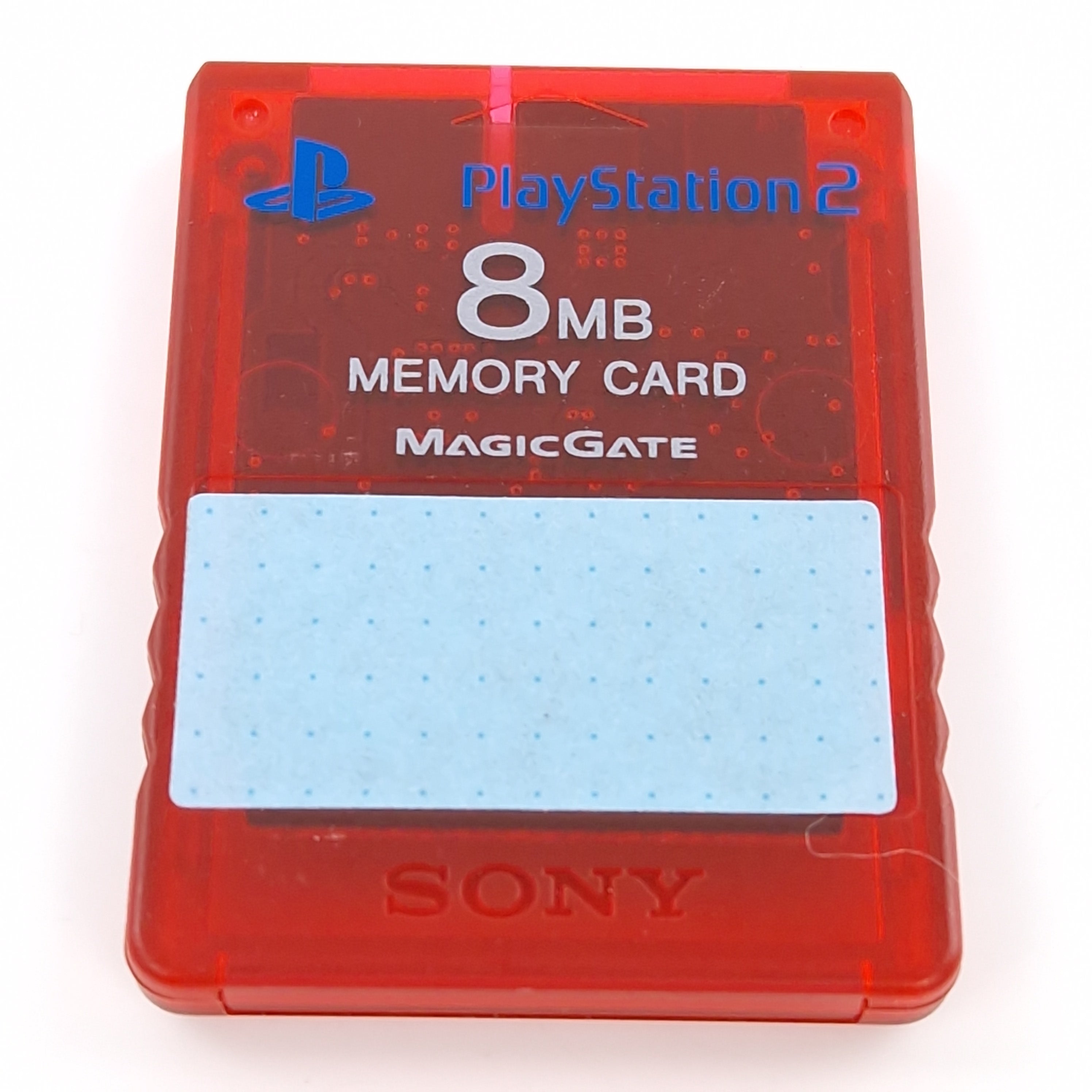 Playstation 2 Zubehör – Original 8MB Memory Card Rot Transp