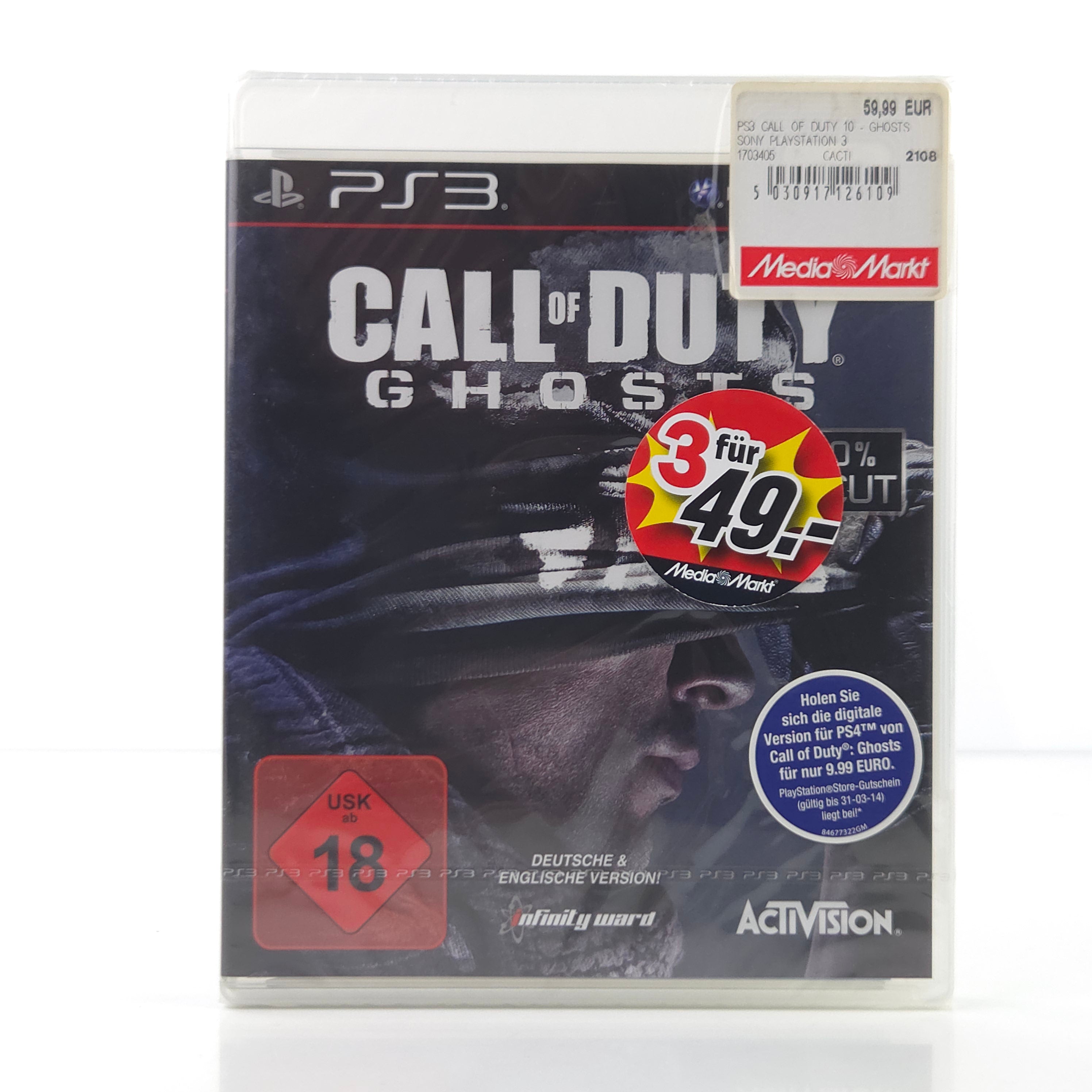 Playstation 3 Spiel Call of Duty Ghosts Neu OVP