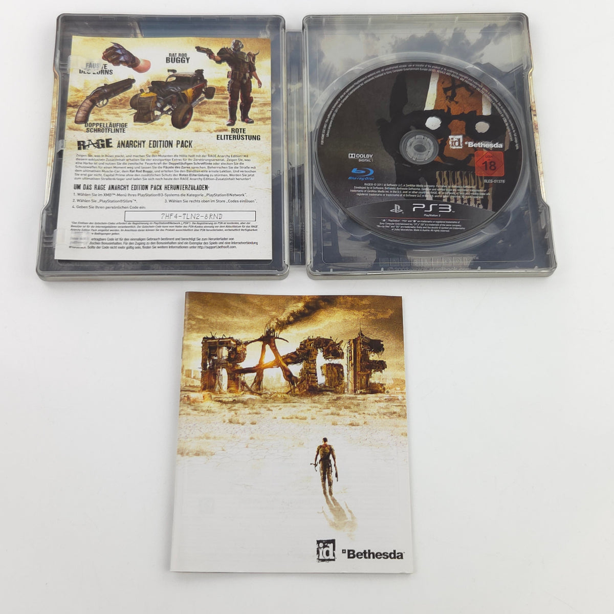 PlayStation 3 Spiel RAGE Steelbook OVP