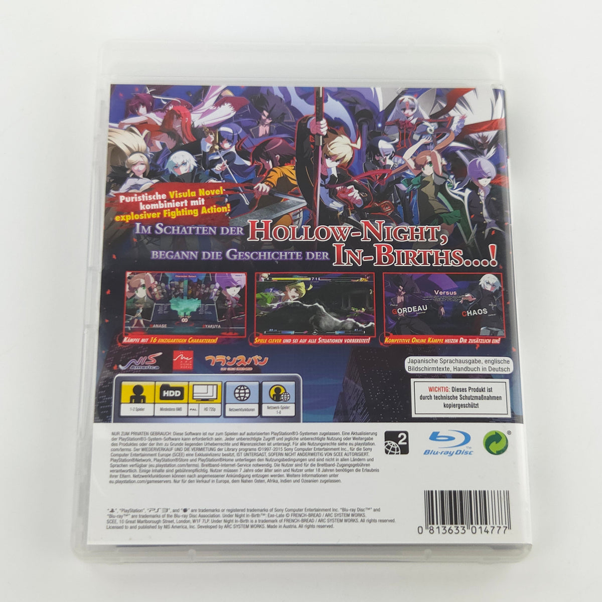 PlayStation 3 Spiel Under Night In Birth OVP