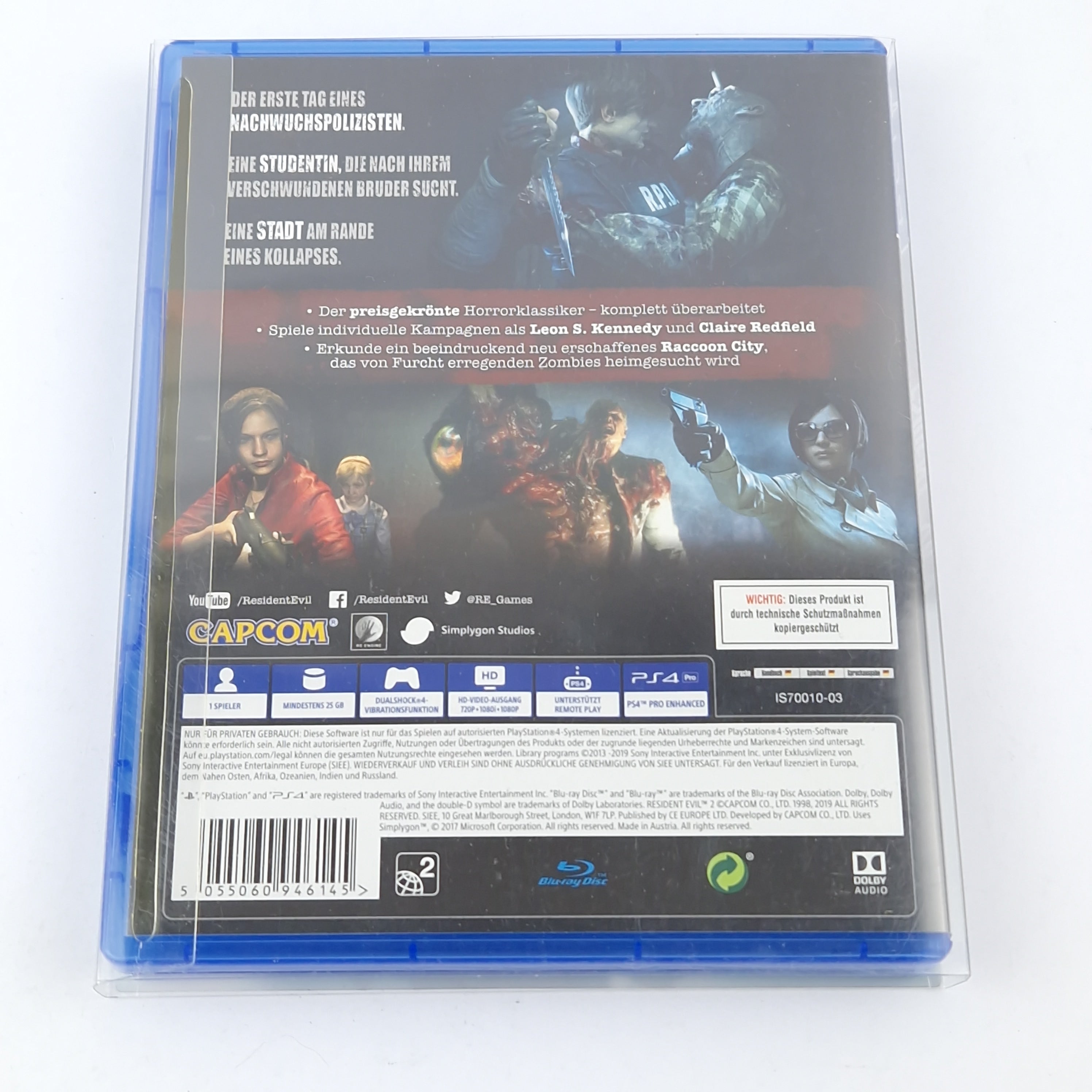 Playstation 4 Spiel – Resident Evil 2 OVP USK18