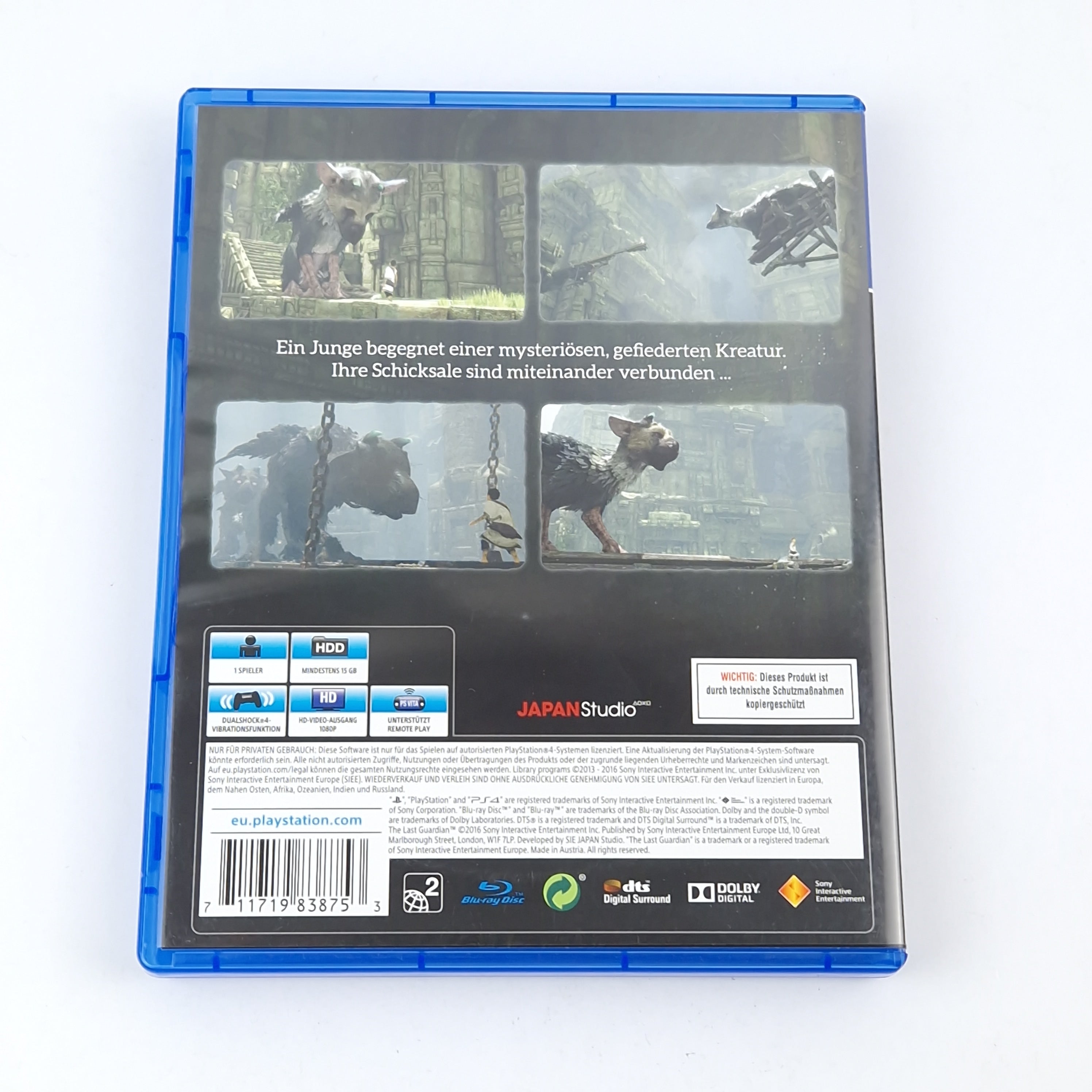 Playstation 4 Spiel: The Last Guardian - OVP SONY PS4 Game PAL