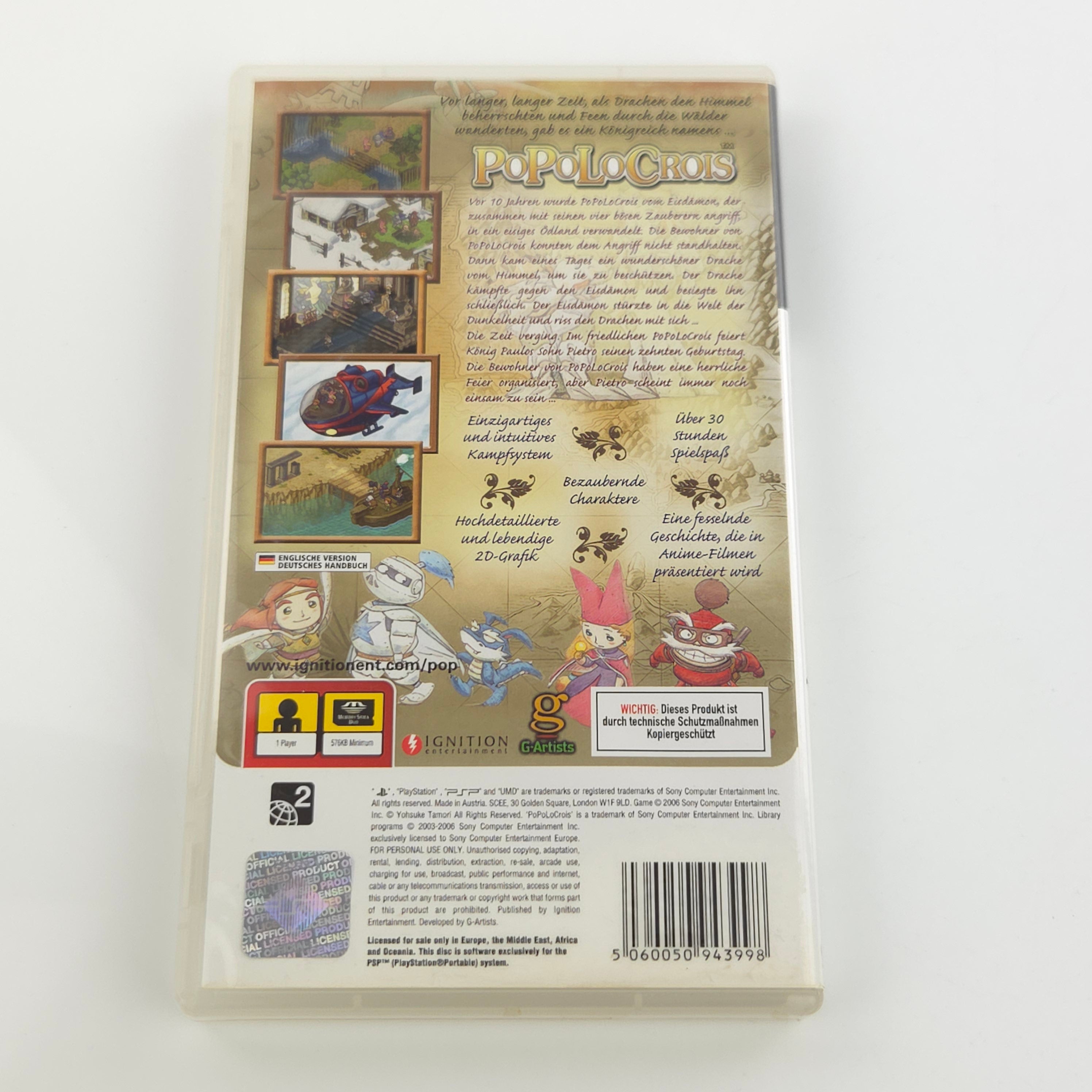 Playstation Portable Spiel – Popolocrois OVP PAL