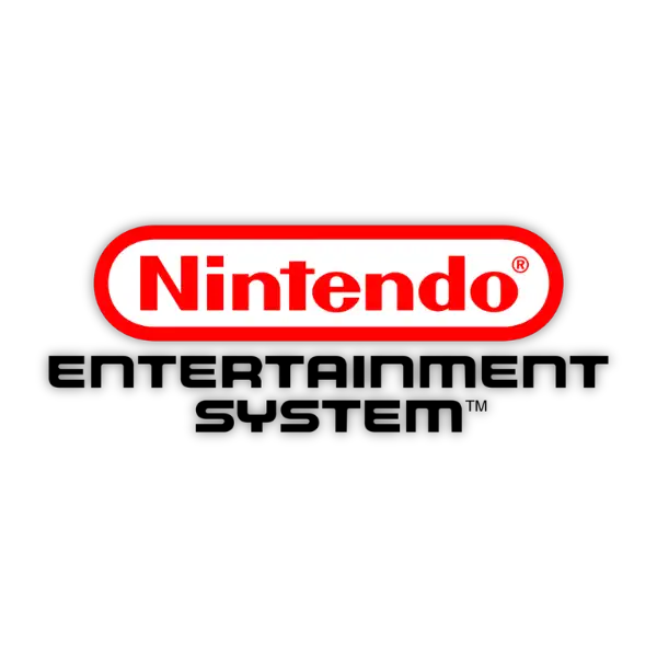 Rotes und weißes Nintendo-Logo auf schwarzem Hintergrund.