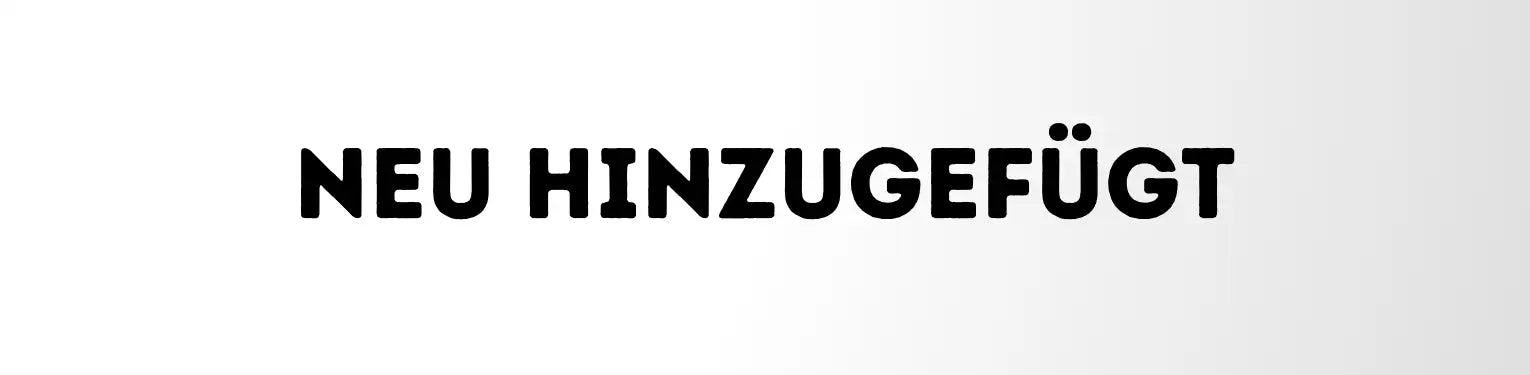 Schwarzer fetter Sans-Serif-Text, der ‘neu hinzugefügt’ auf einem einfachen weißen Hintergrund liest.