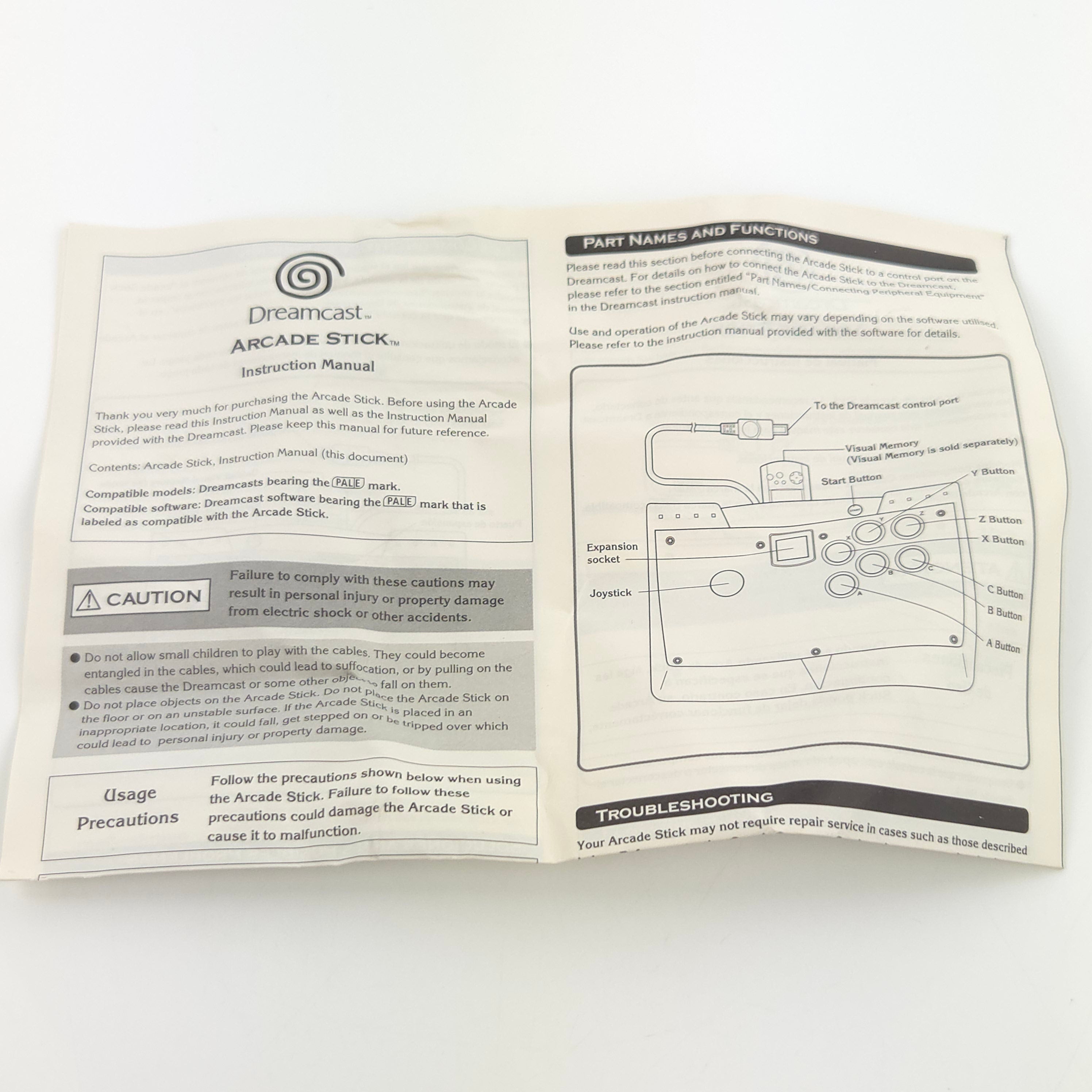 Sega Dreamcast Controller – Arcade Stick OVP starke Gebrauchsspuren