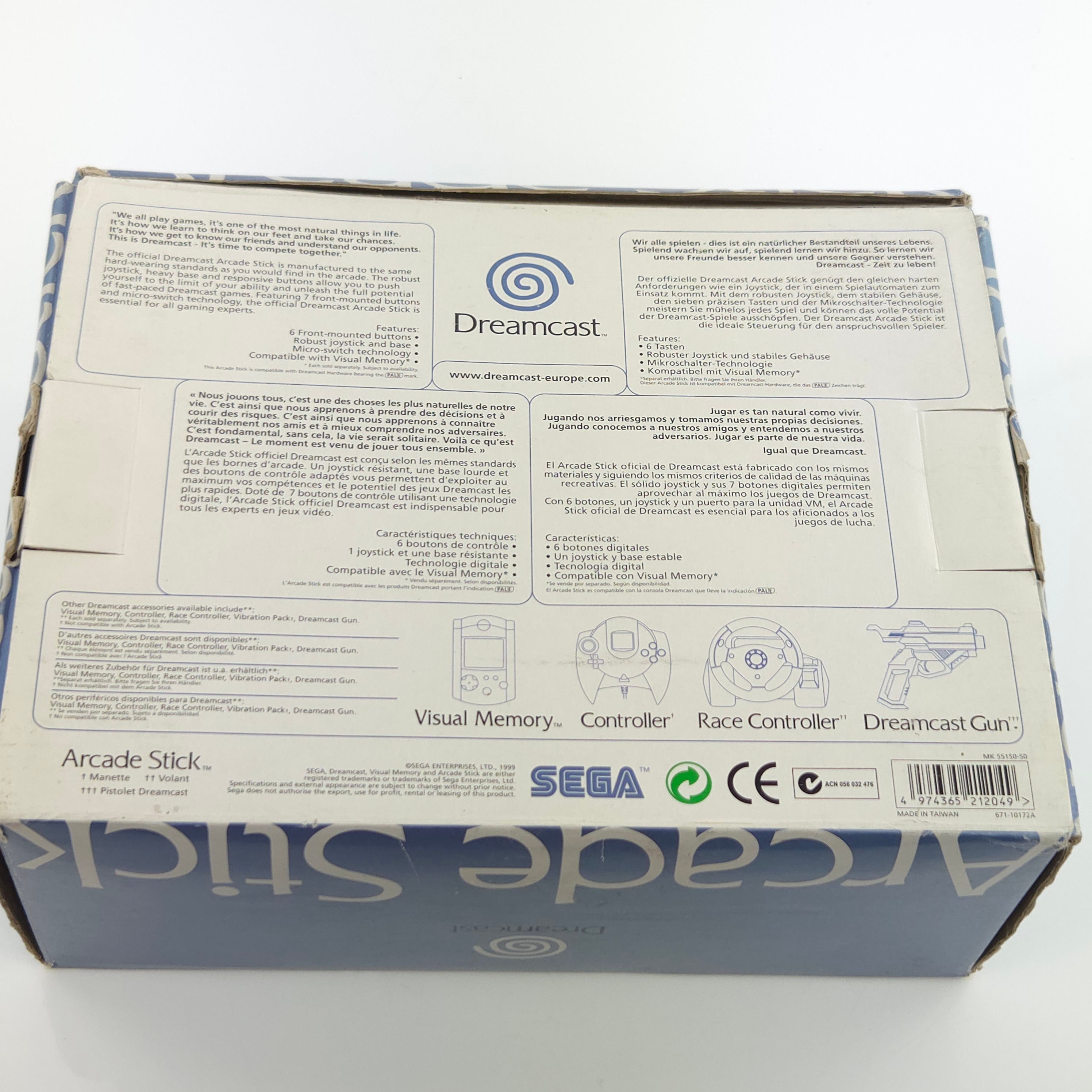 Sega Dreamcast Controller – Arcade Stick OVP starke Gebrauchsspuren