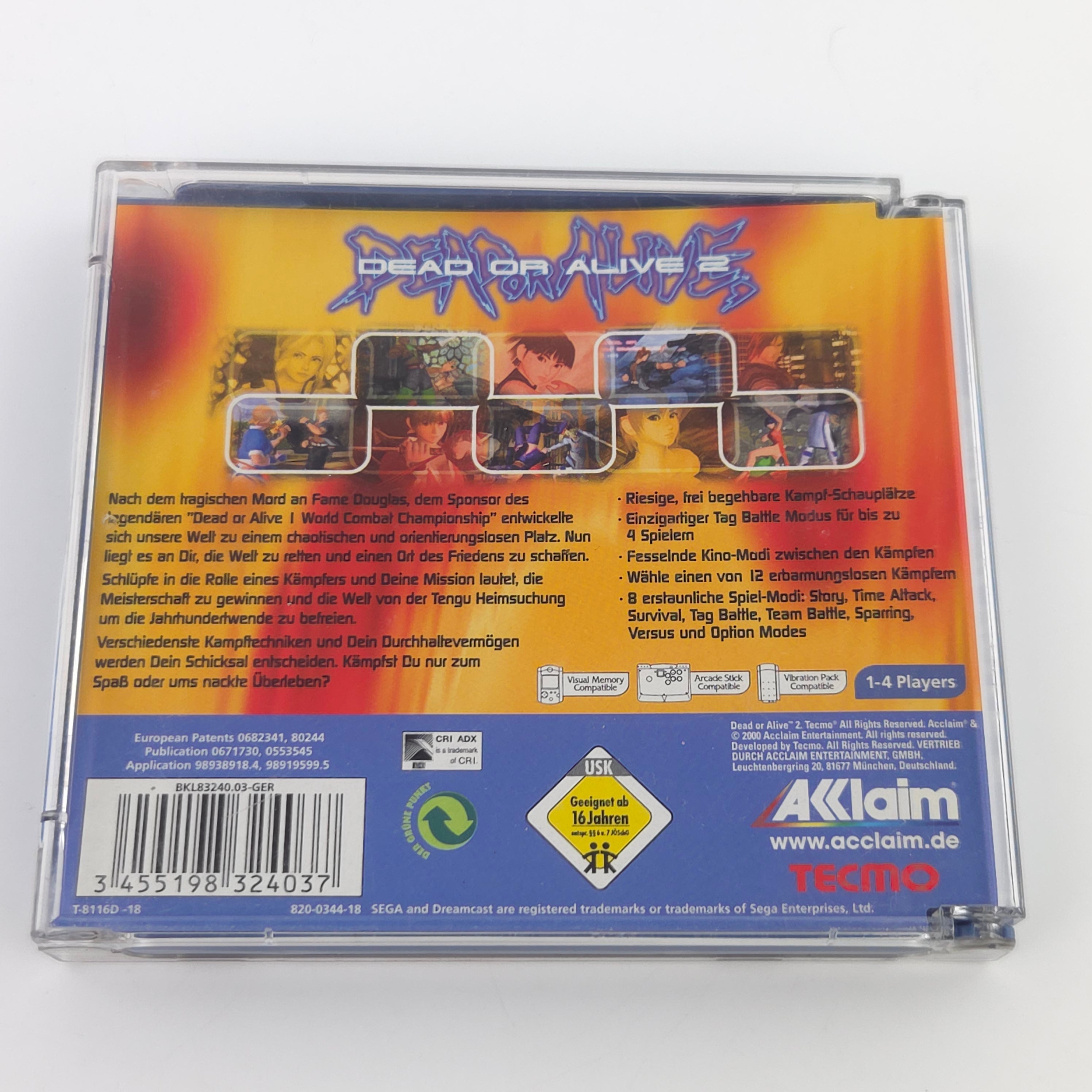 Sega Dreamcast Spiel – Dead or Alive 2 (PAL OVP)
