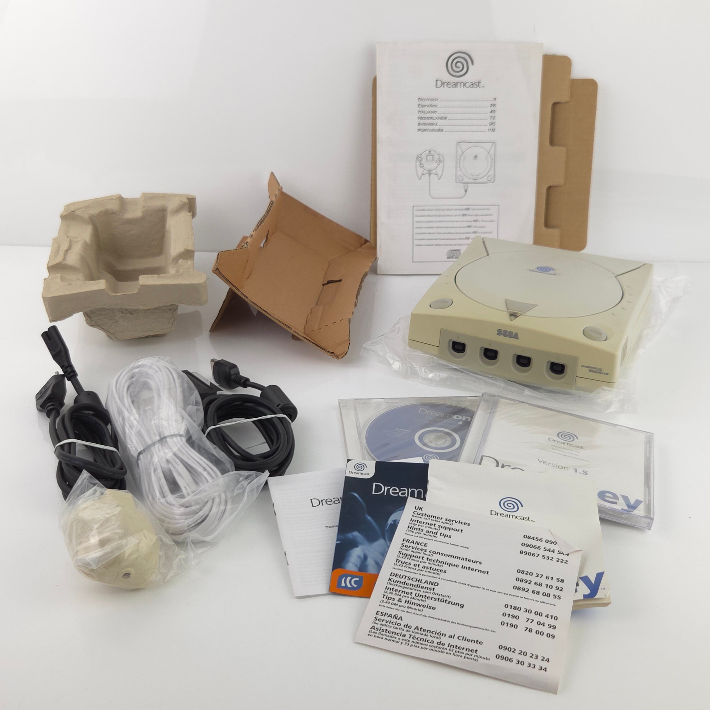 Sega Dreamcast Konsole OVP gelb PAL gebraucht