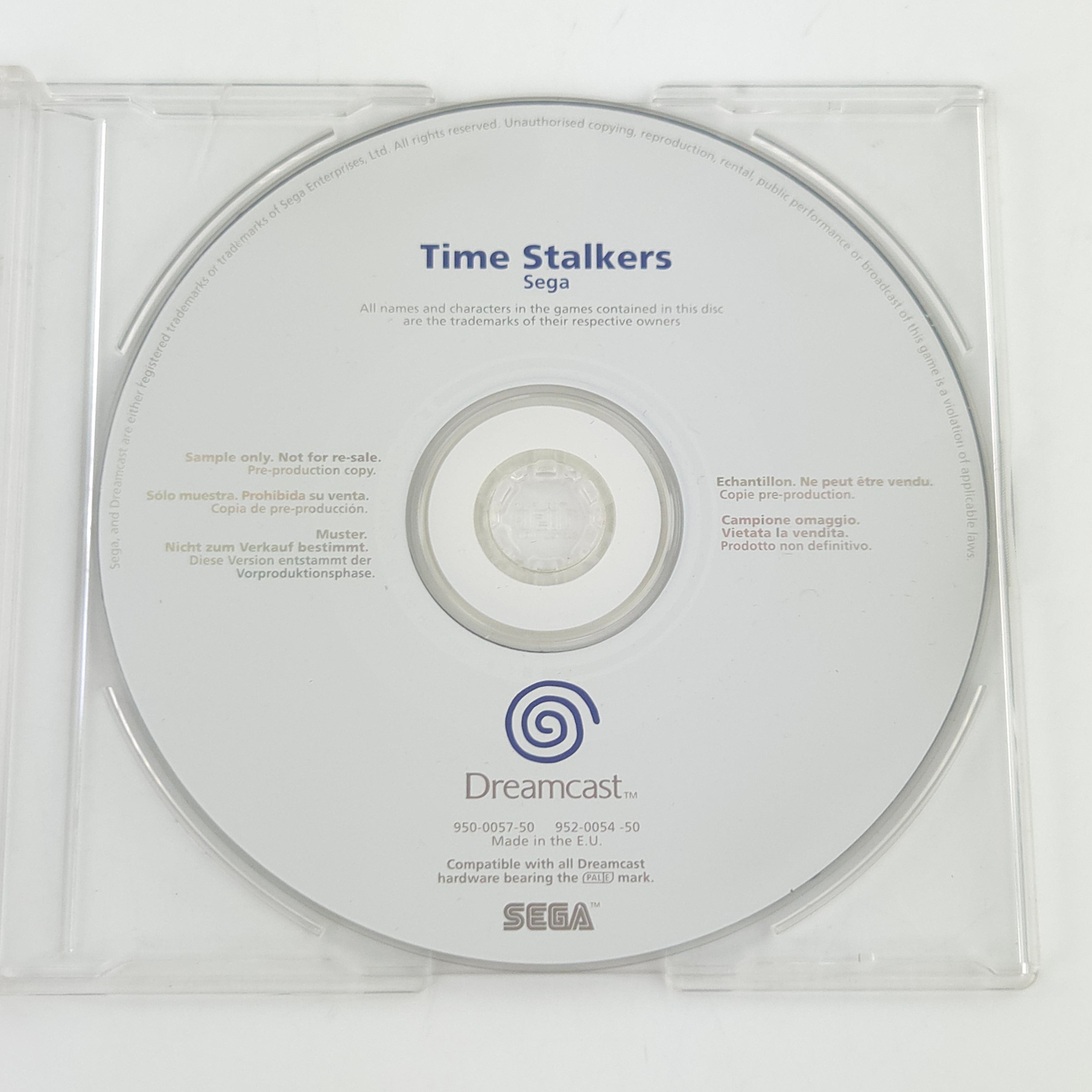 Sega Dreamcast Spiel Time Stalkers Promo White Label CD