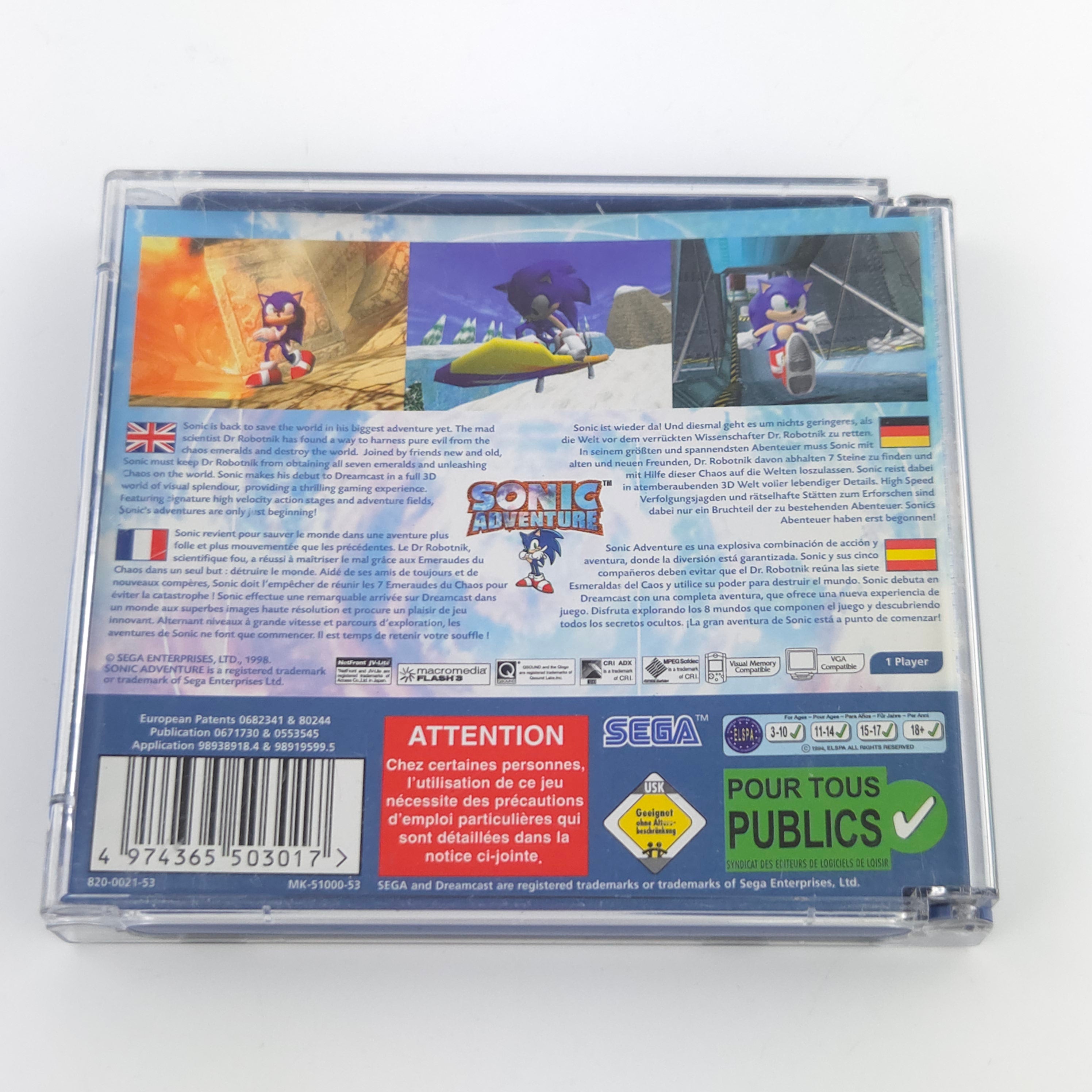 Sega Dreamcast Spiel – Sonic Adventure (PAL OVP)