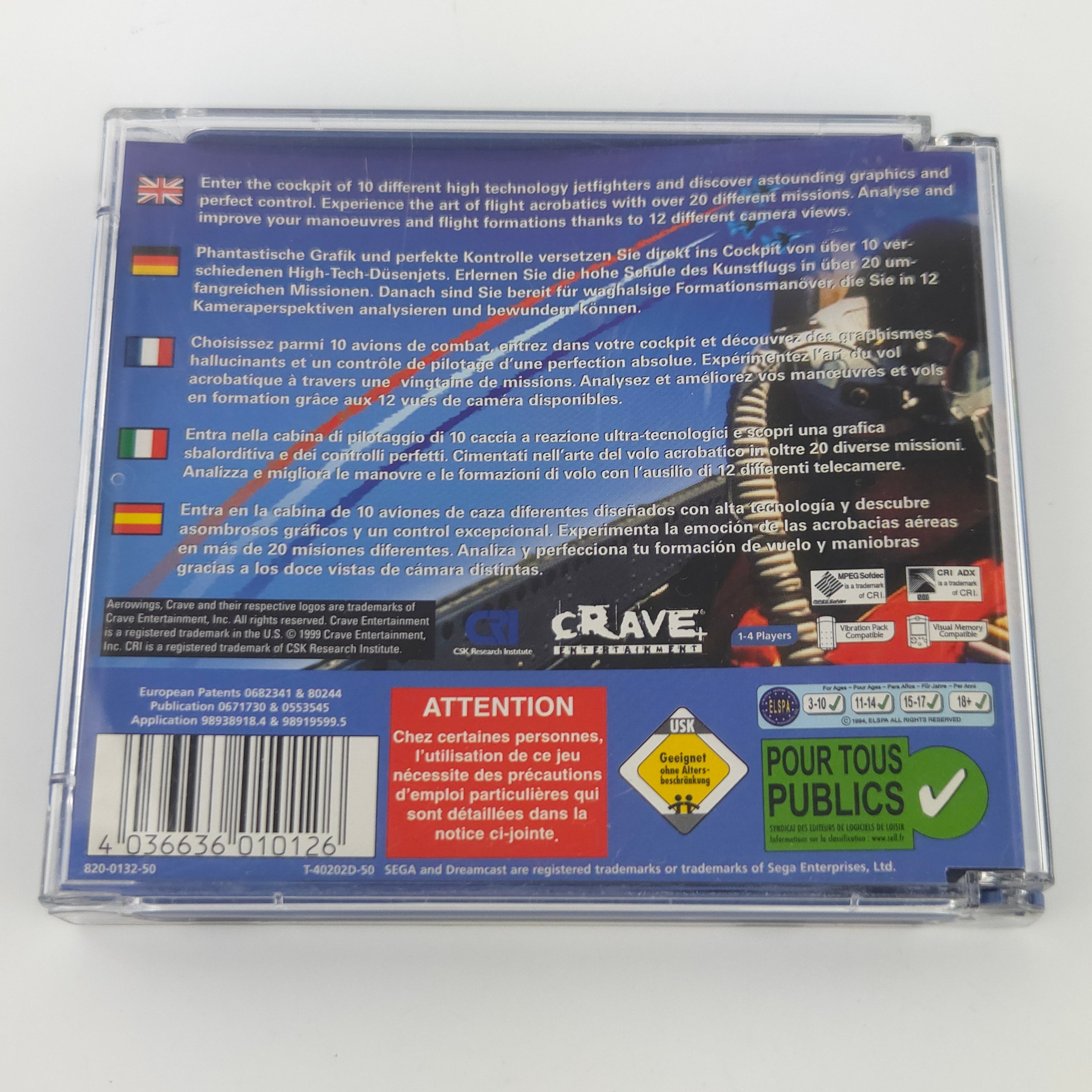 Sega Dreamcast Spiel Aero Wings OVP PAL