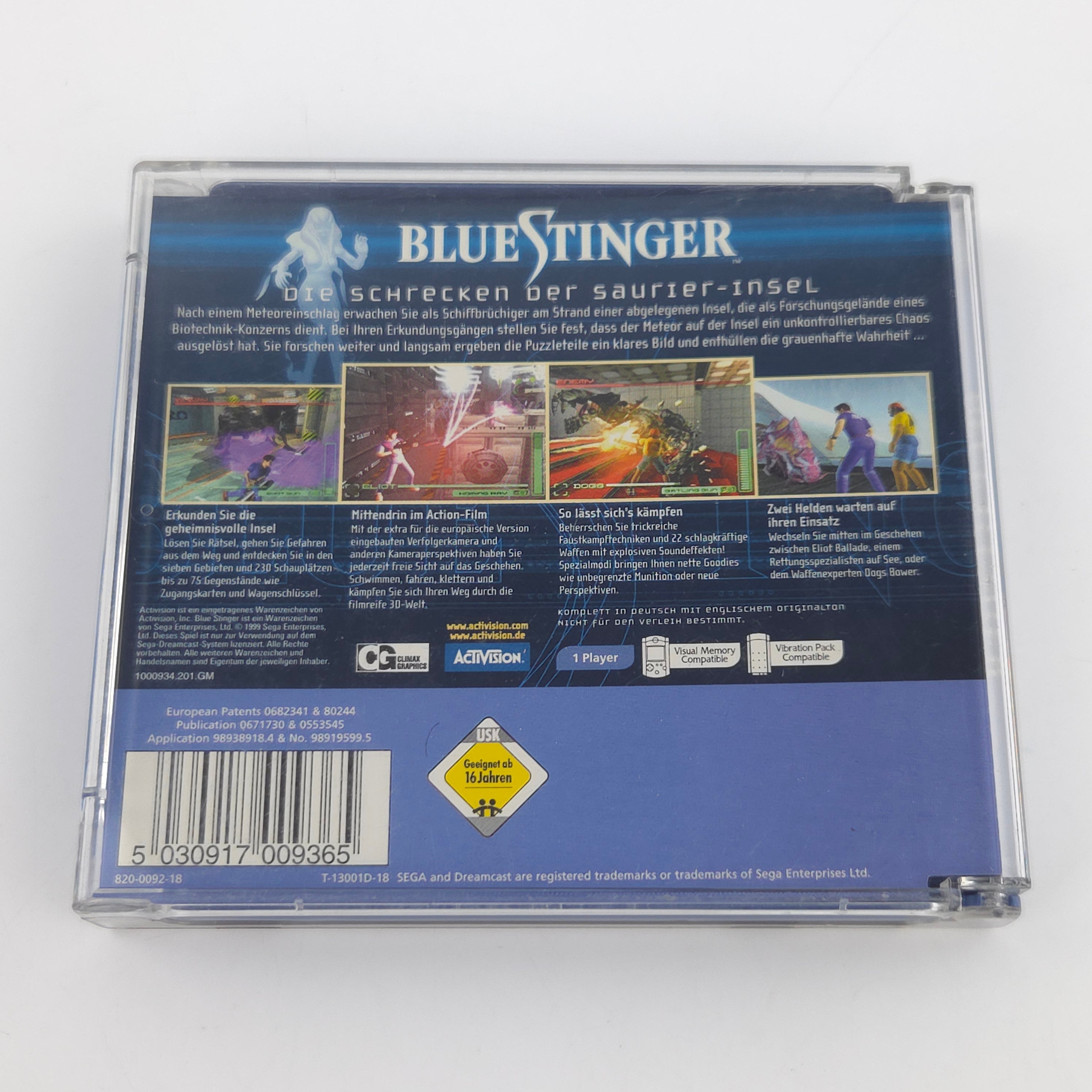 Sega Dreamcast Spiel Blue Stinger DC OVP CIB PAL EUR