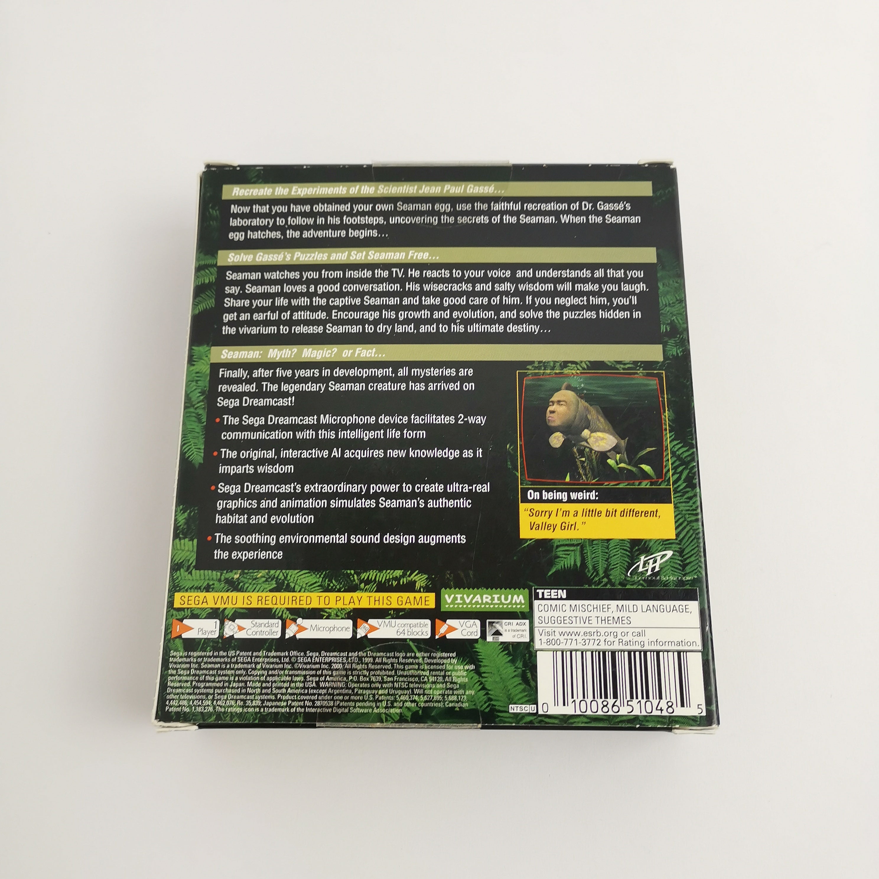 Sega Dreamcast Spiel – Caution Seaman ohne Mikro NTSC-U/C