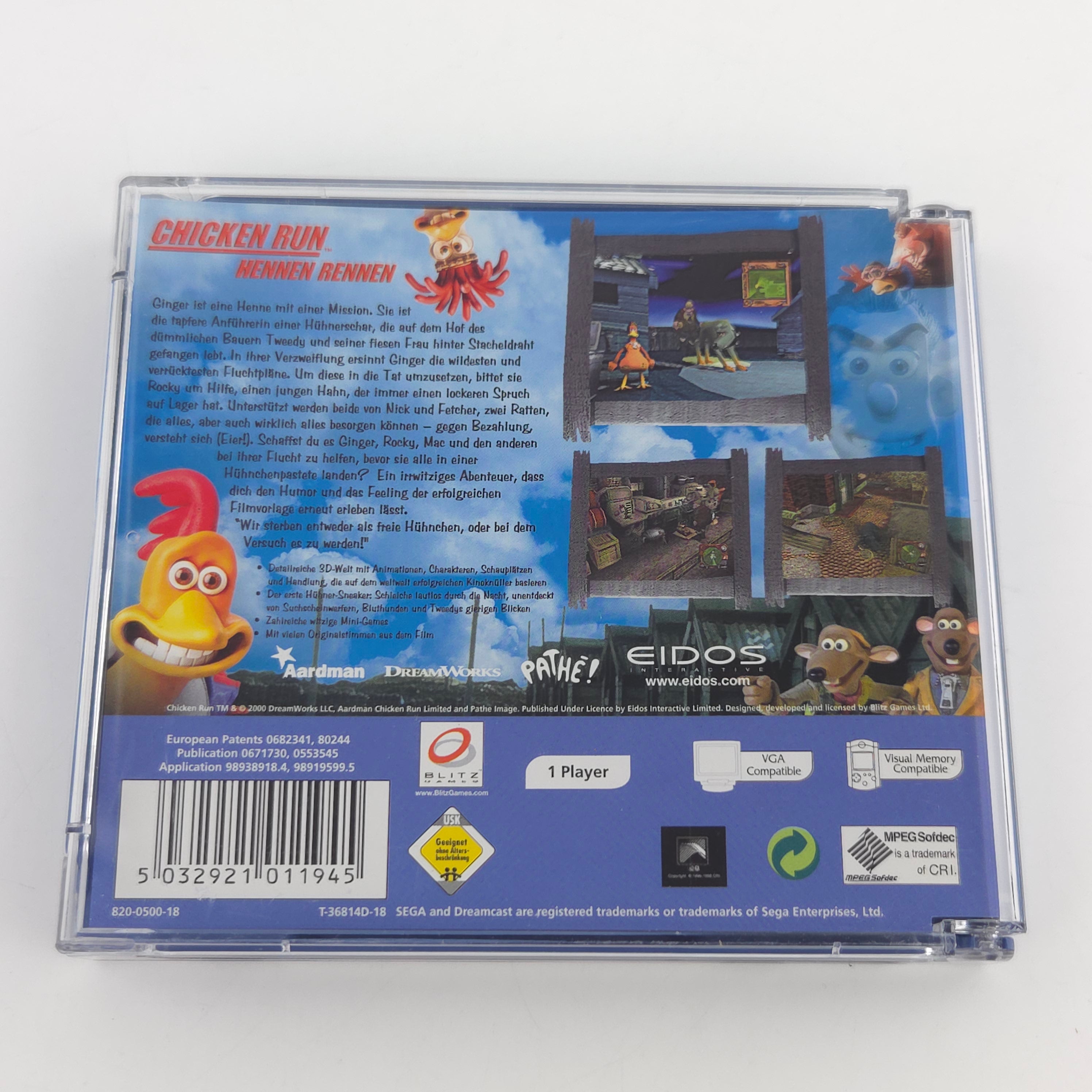 Sega Dreamcast Spiel Chicken Run Hennen Rennen PAL OVP