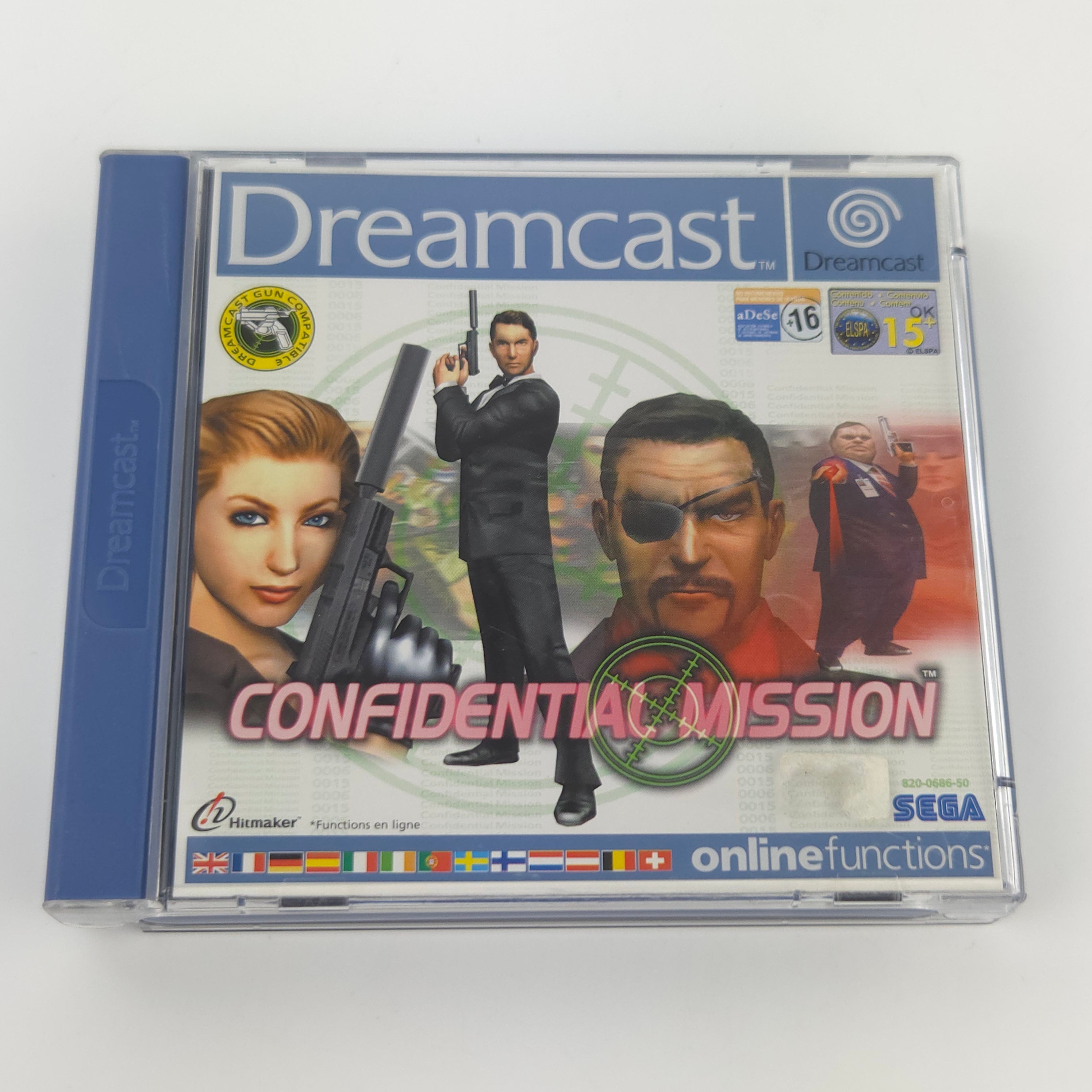 Sega Dreamcast Spiel Confidential Mission OVP USK18