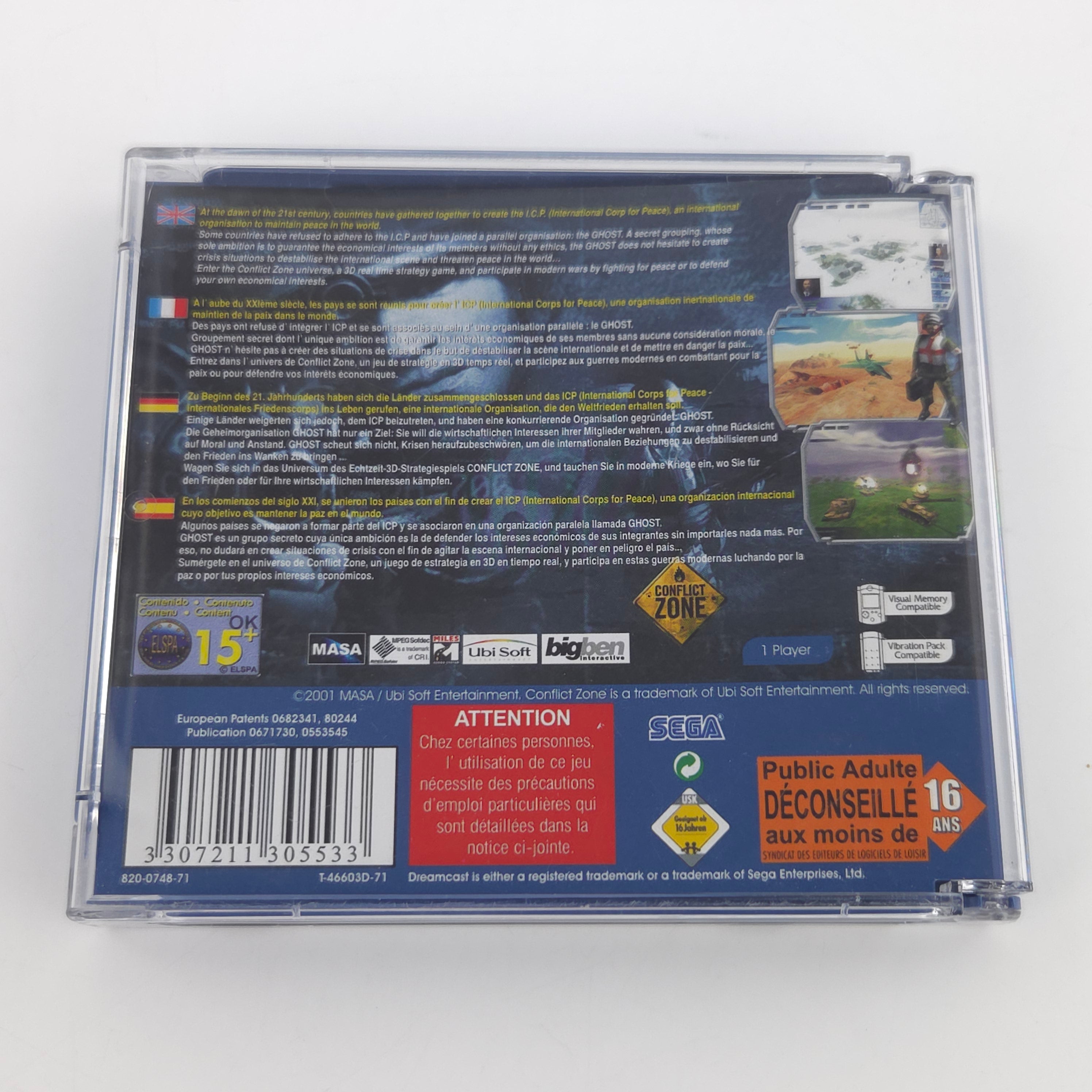 Sega Dreamcast Spiel Conflict Zone CIB PAL Ubi Soft