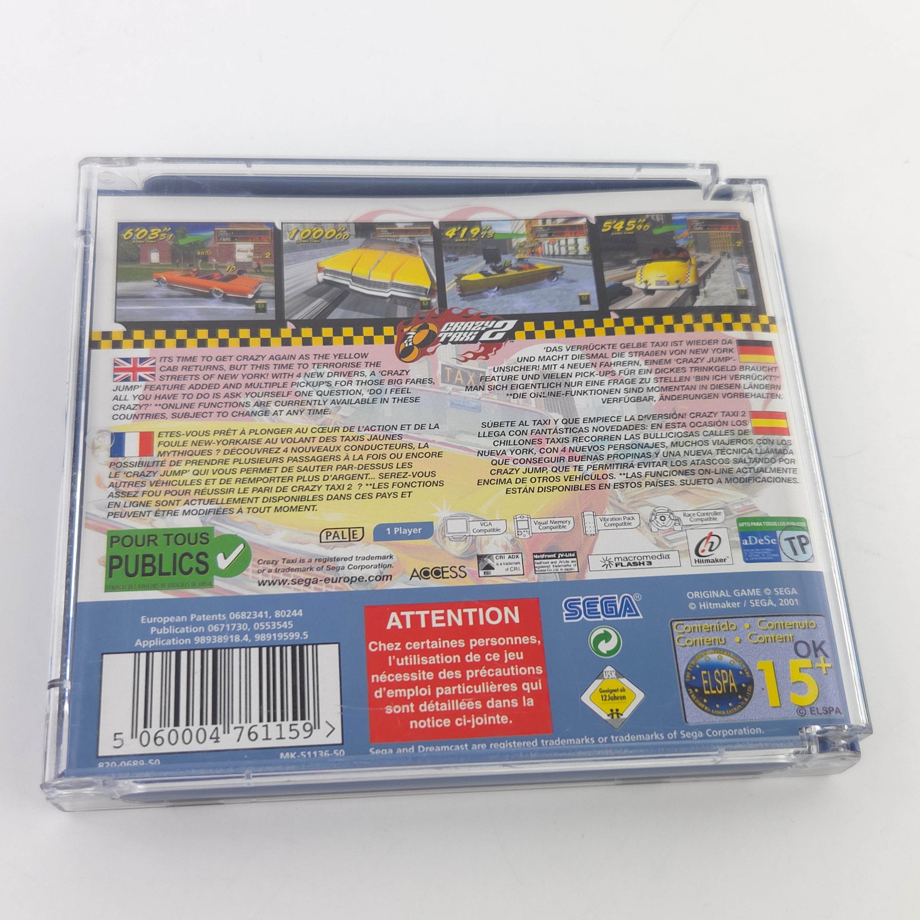 Sega Dreamcast Spiel Crazy Taxi 2 DC OVP PAL CIB EUR