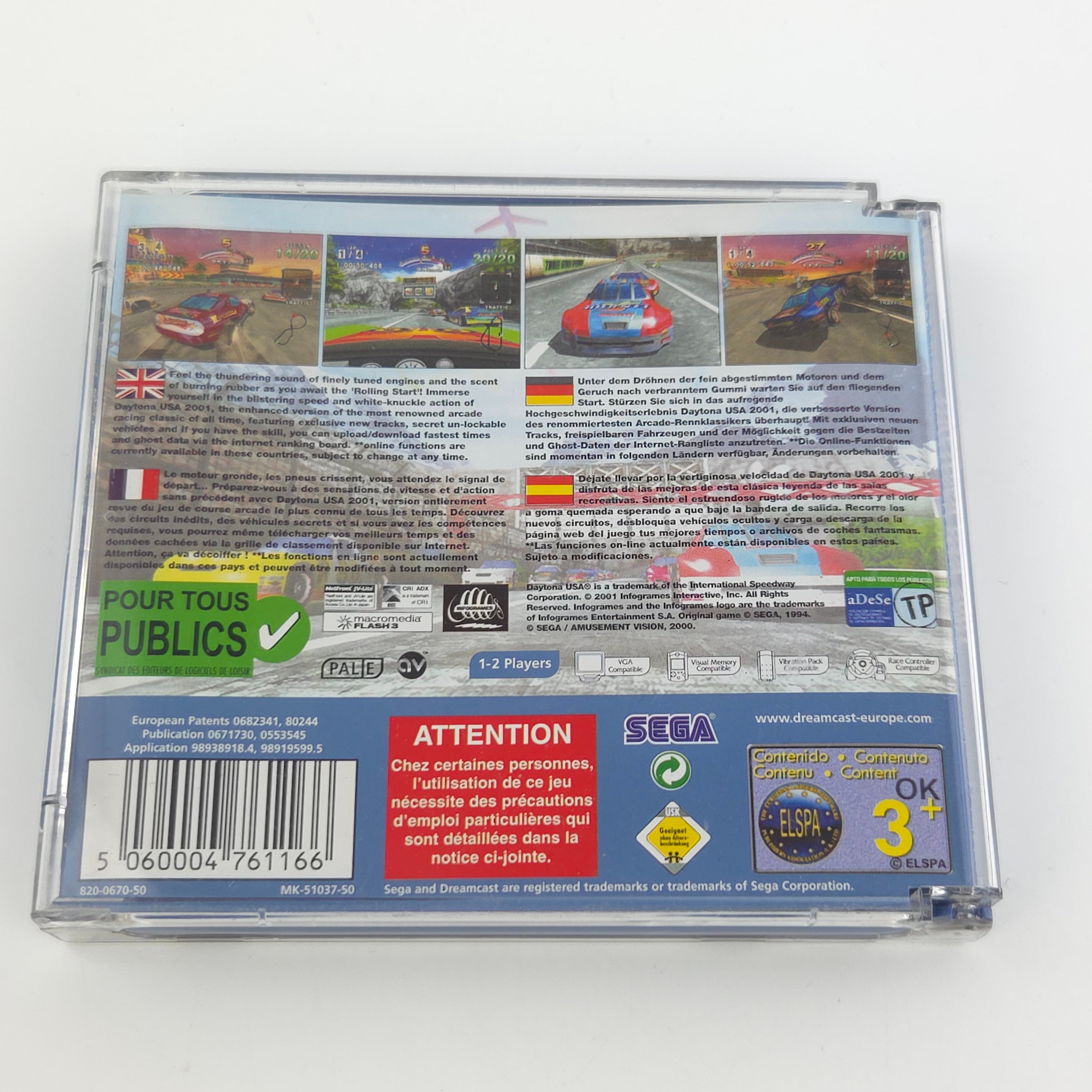 Sega Dreamcast Spiel – Daytona USA 2001 OVP PAL