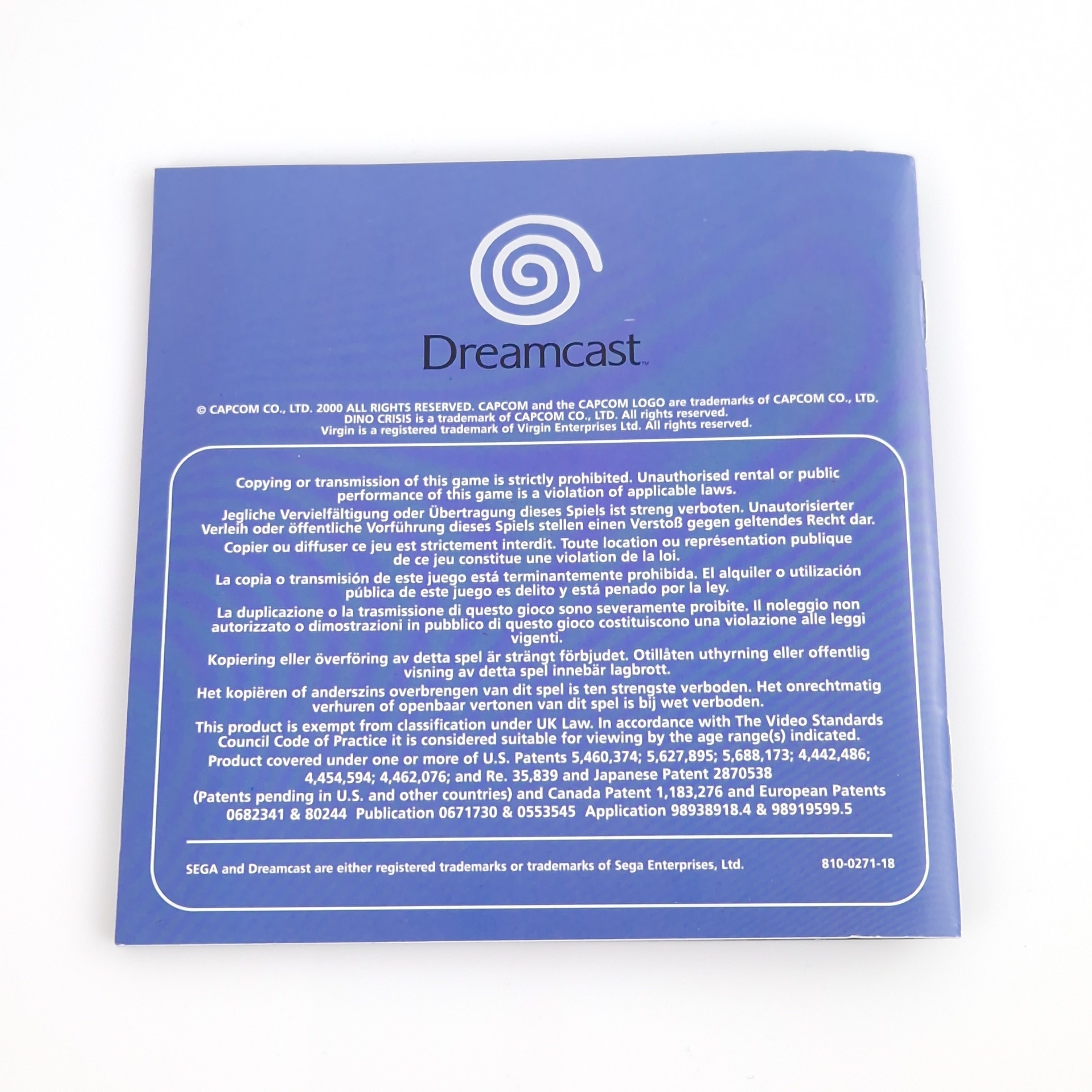 Sega Dreamcast Spiel – Dino Crisis (PAL OVP CIB)