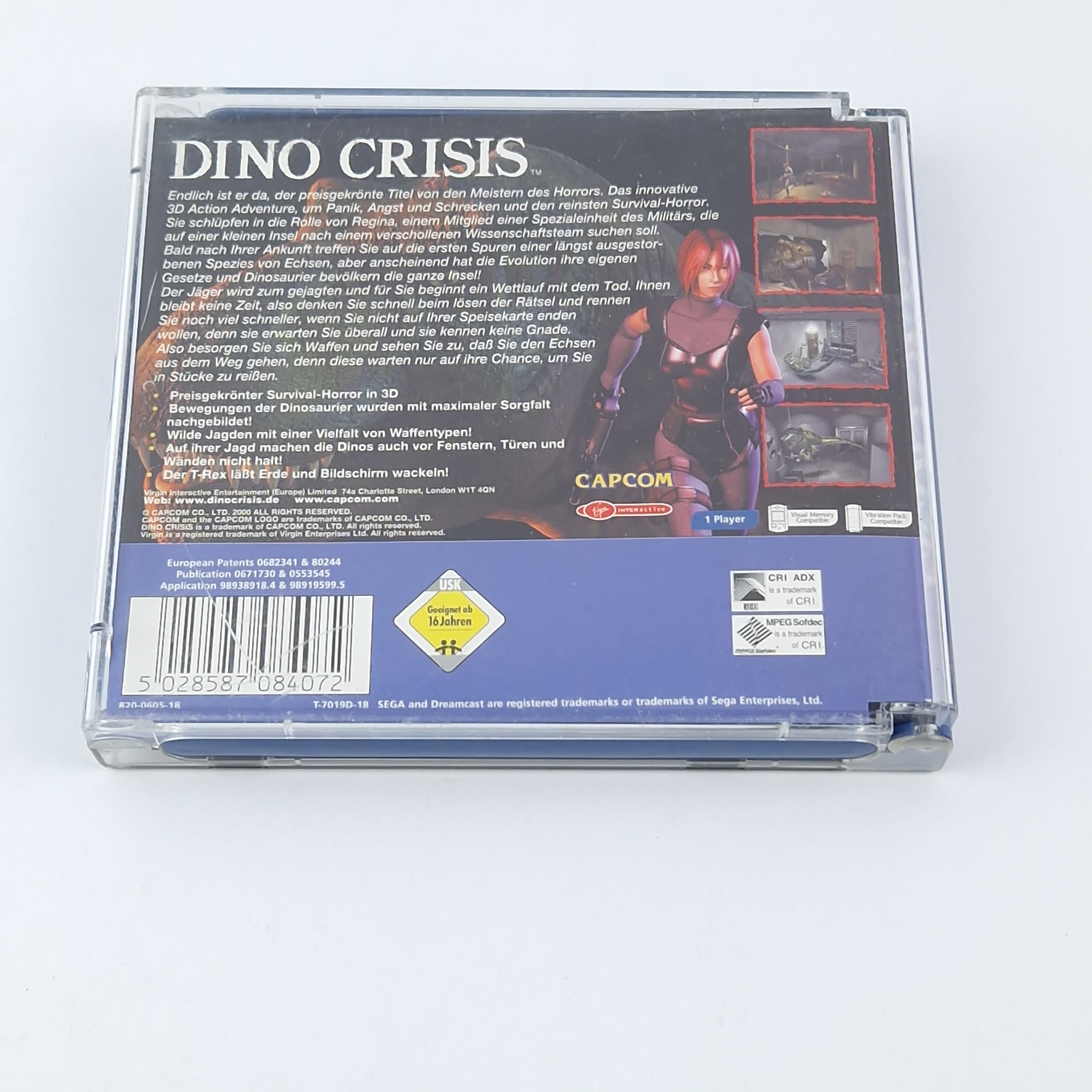 Sega Dreamcast Spiel – Dino Crisis OVP PAL Anleitung CD