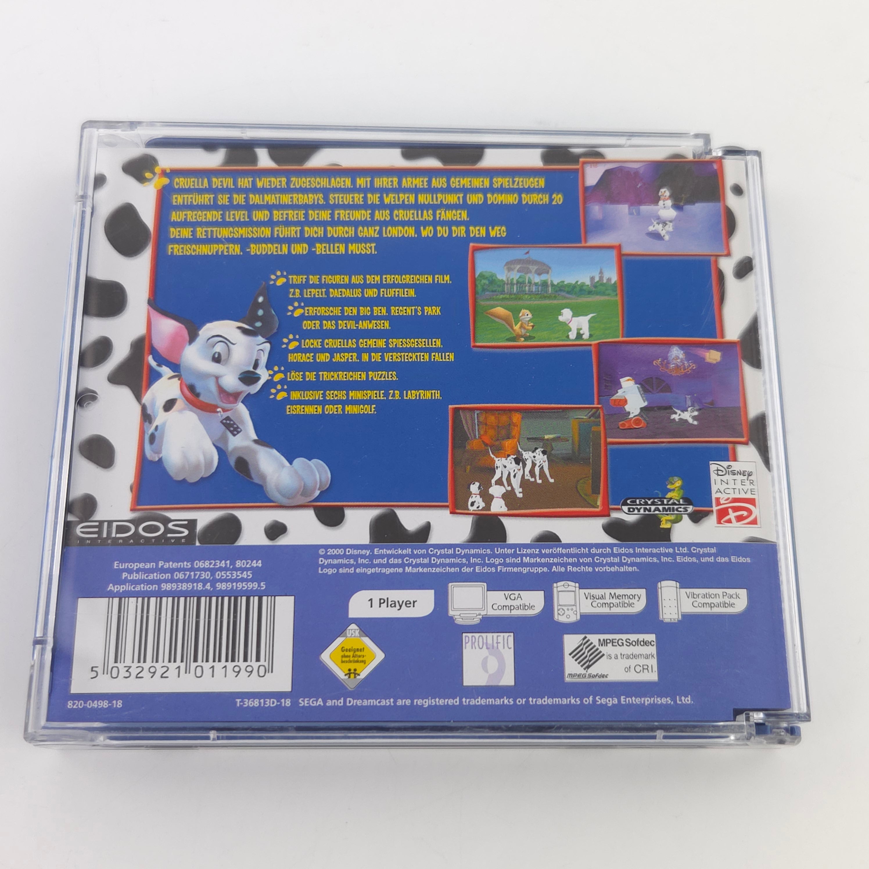 Sega Dreamcast Spiel Disneys 102 Dalmatiner OVP CIB PAL