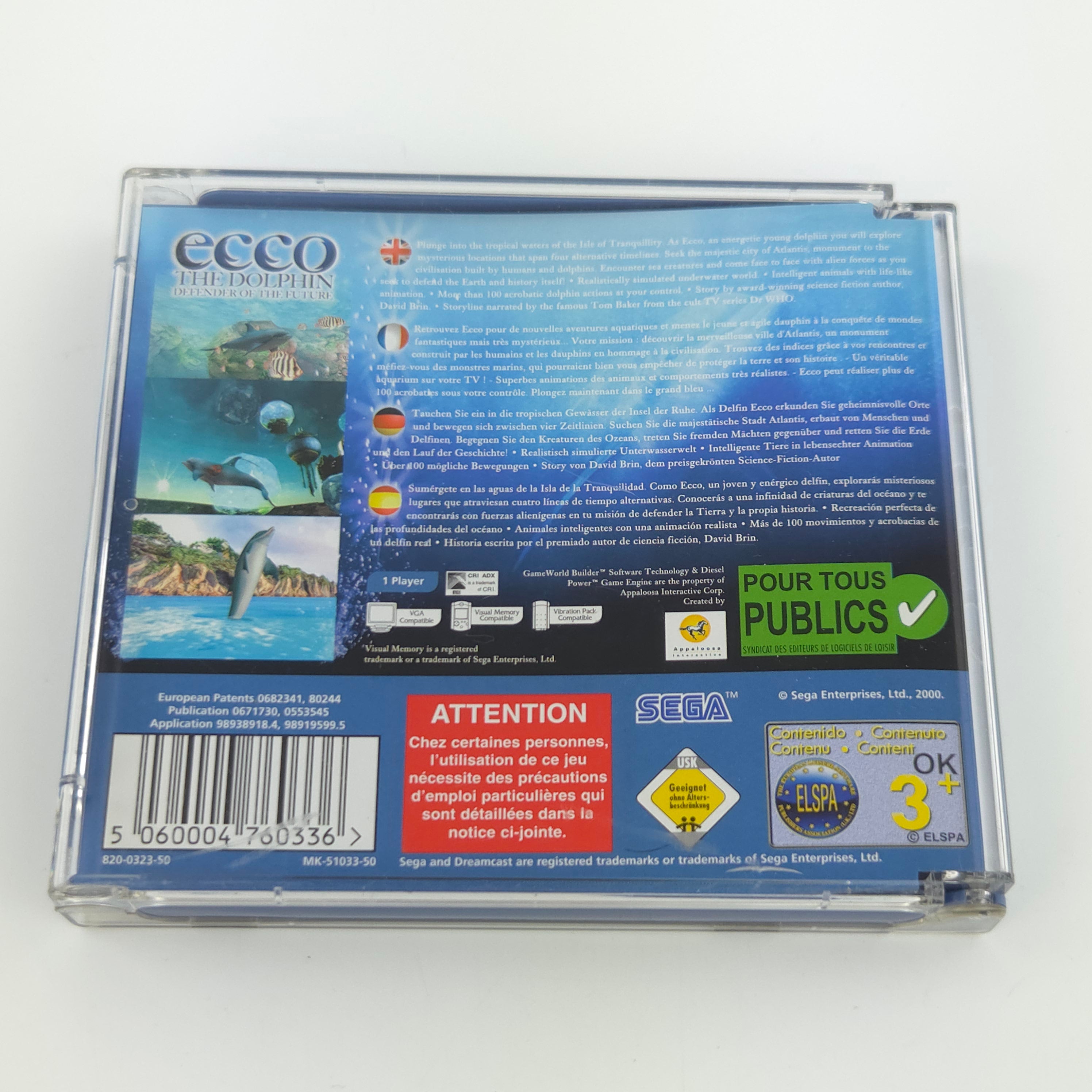 Sega Dreamcast Spiel – Ecco the Dolphin Defender PAL OVP
