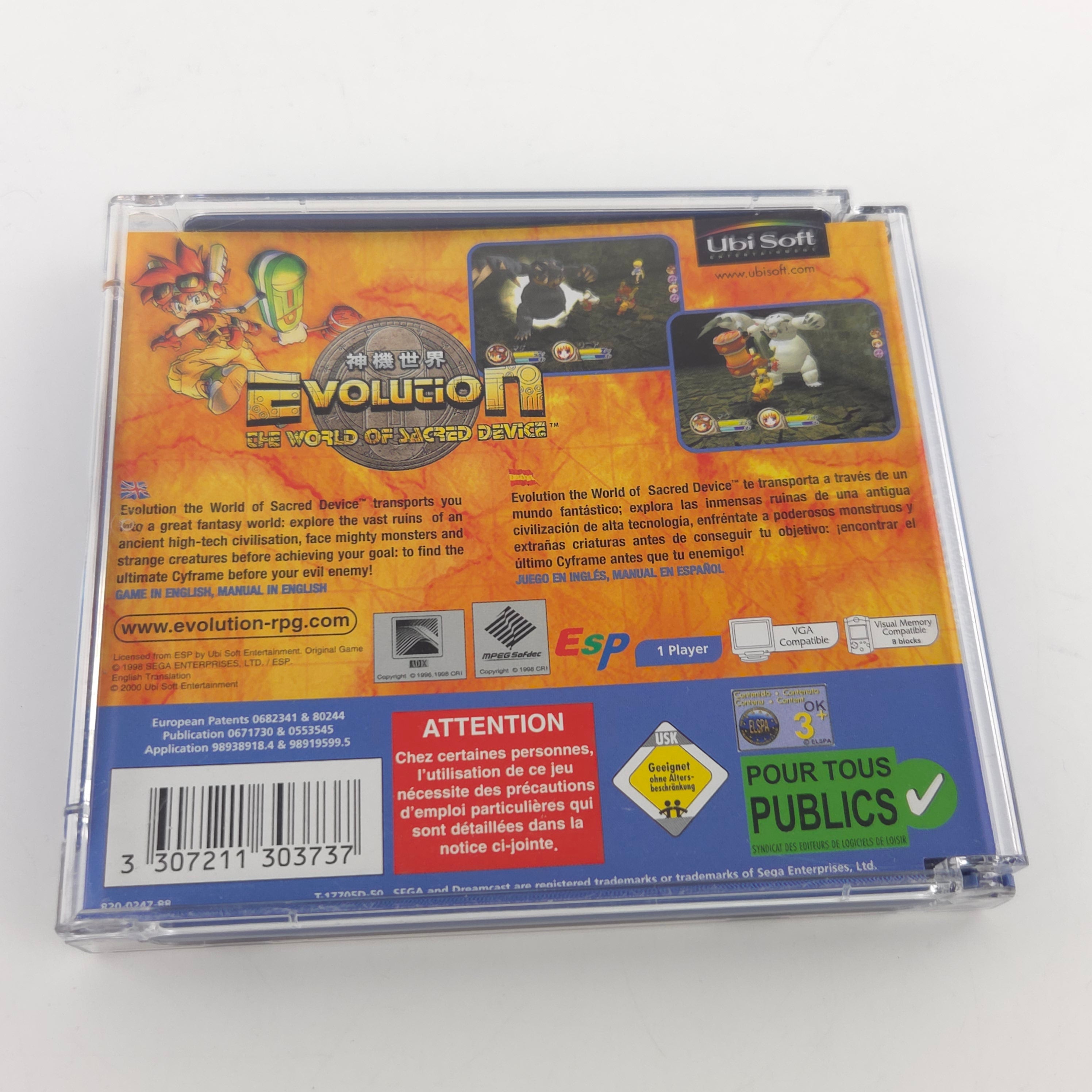 Sega Dreamcast Spiel Evolution World Sacred Device OVP PAL