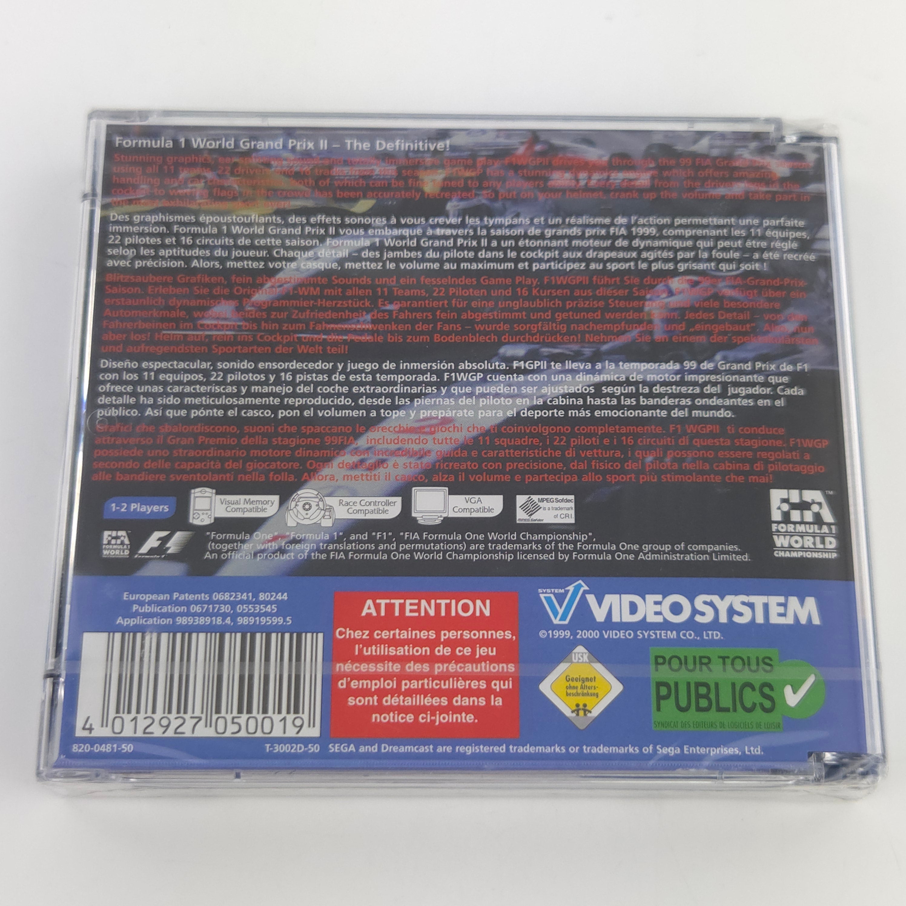 Sega Dreamcast Spiel F1 World Grand Prix II DC OVP NEU
