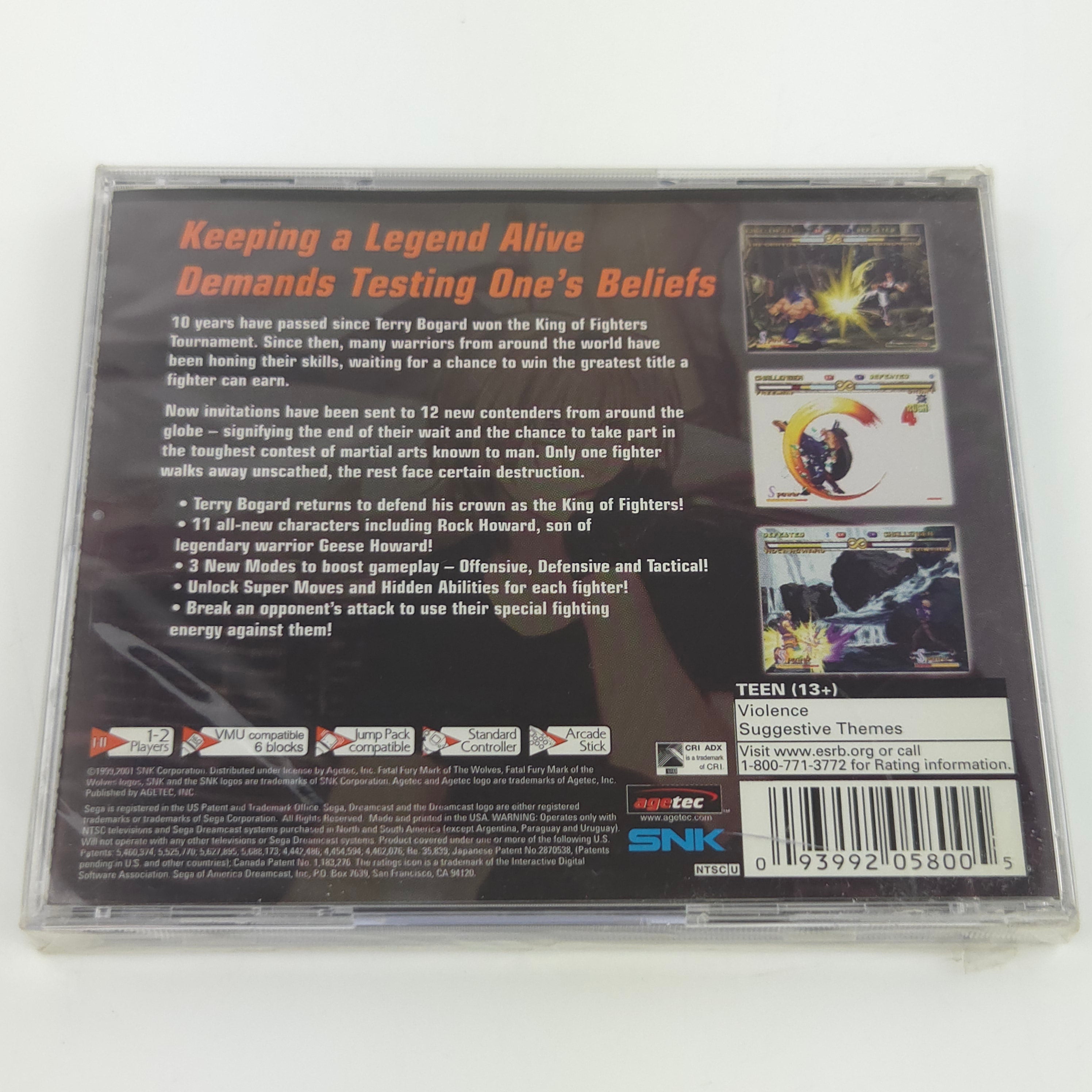 Sega Dreamcast Spiel – Fatal Fury Mark of the Wolves Neu