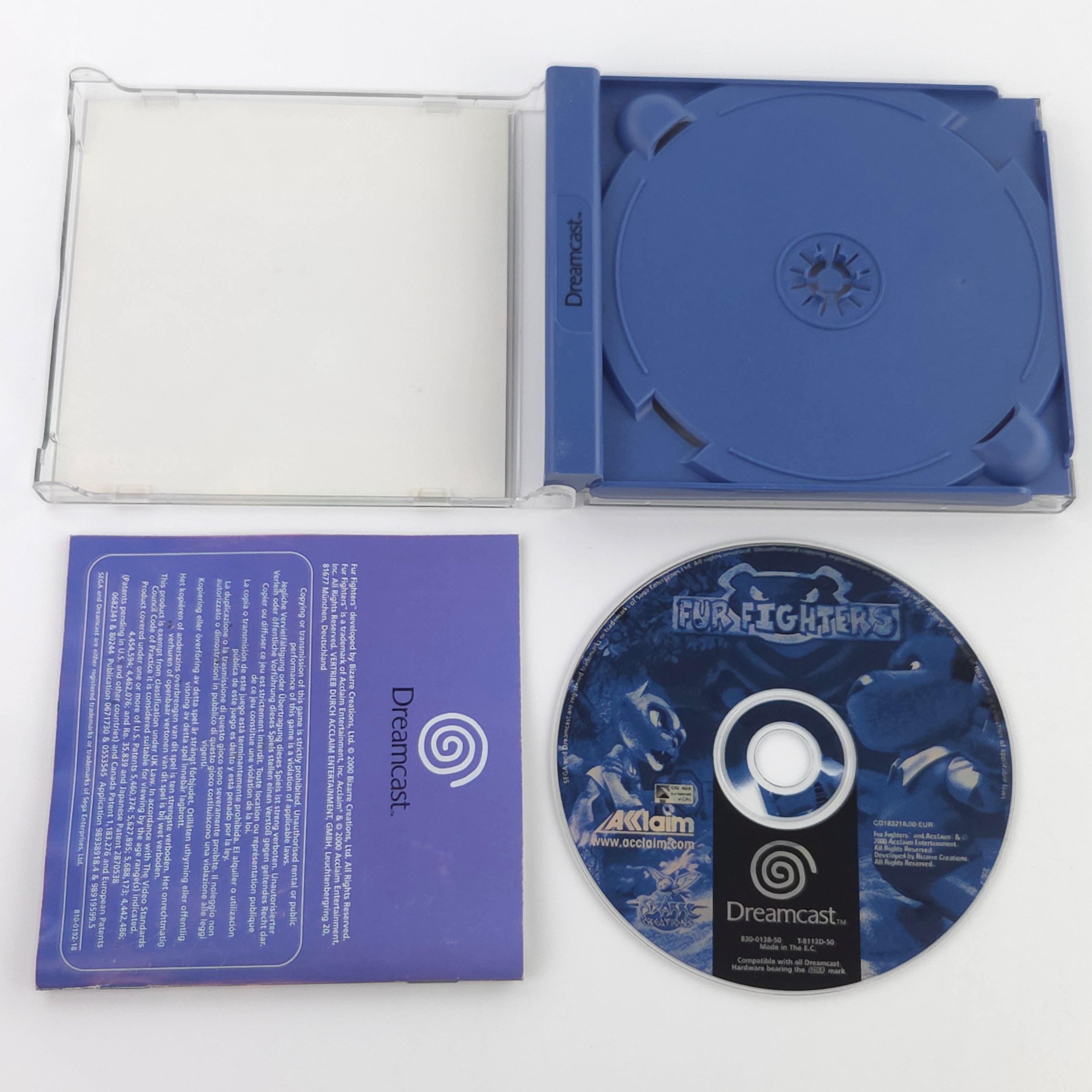 Sega Dreamcast Spiel Fur Fighters DC OVP PAL EUR