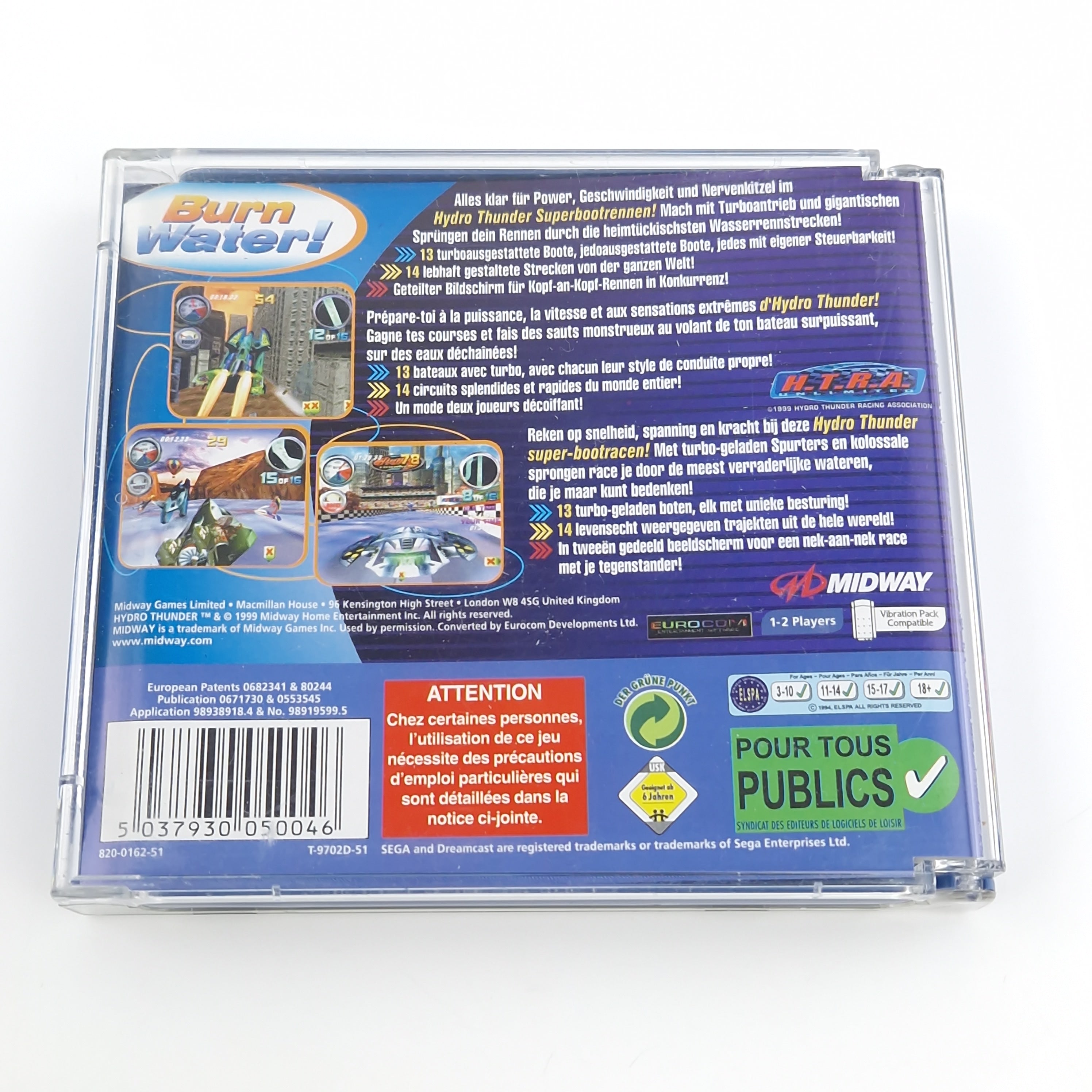 Sega Dreamcast Spiel – Hydro Thunder OVP PAL