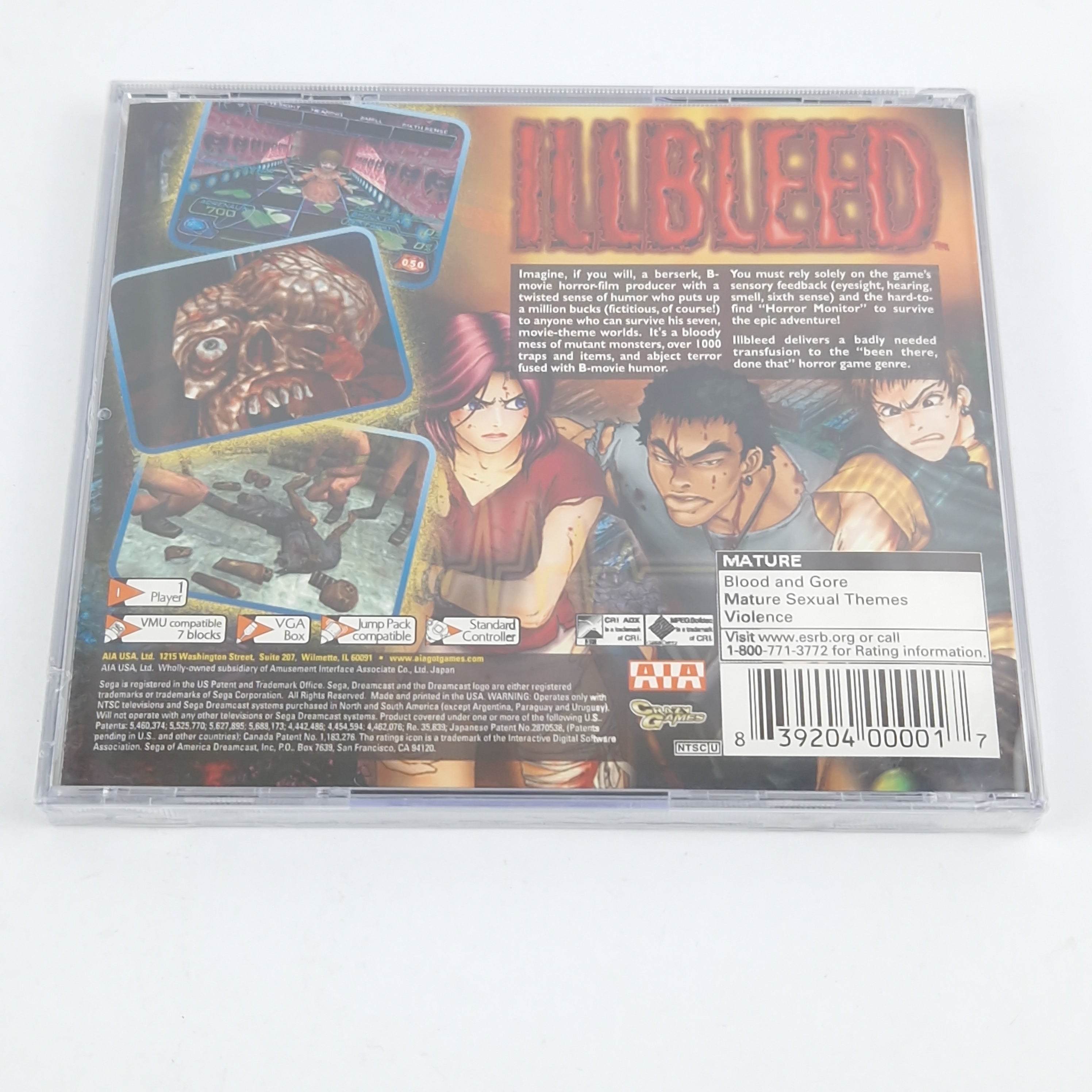 Sega Dreamcast Spiel – Illbleed Neu NTSC-USA OVP