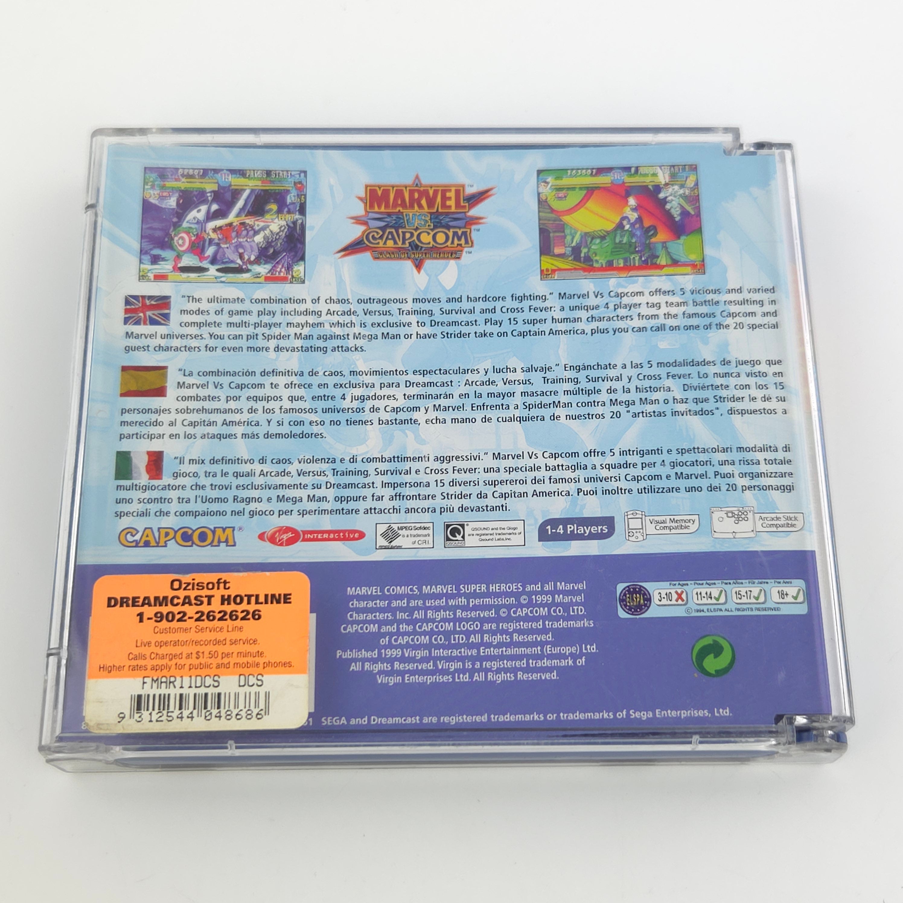Sega Dreamcast Spiel – Marvel VS Capcom Clash of Super Heroes PAL OVP