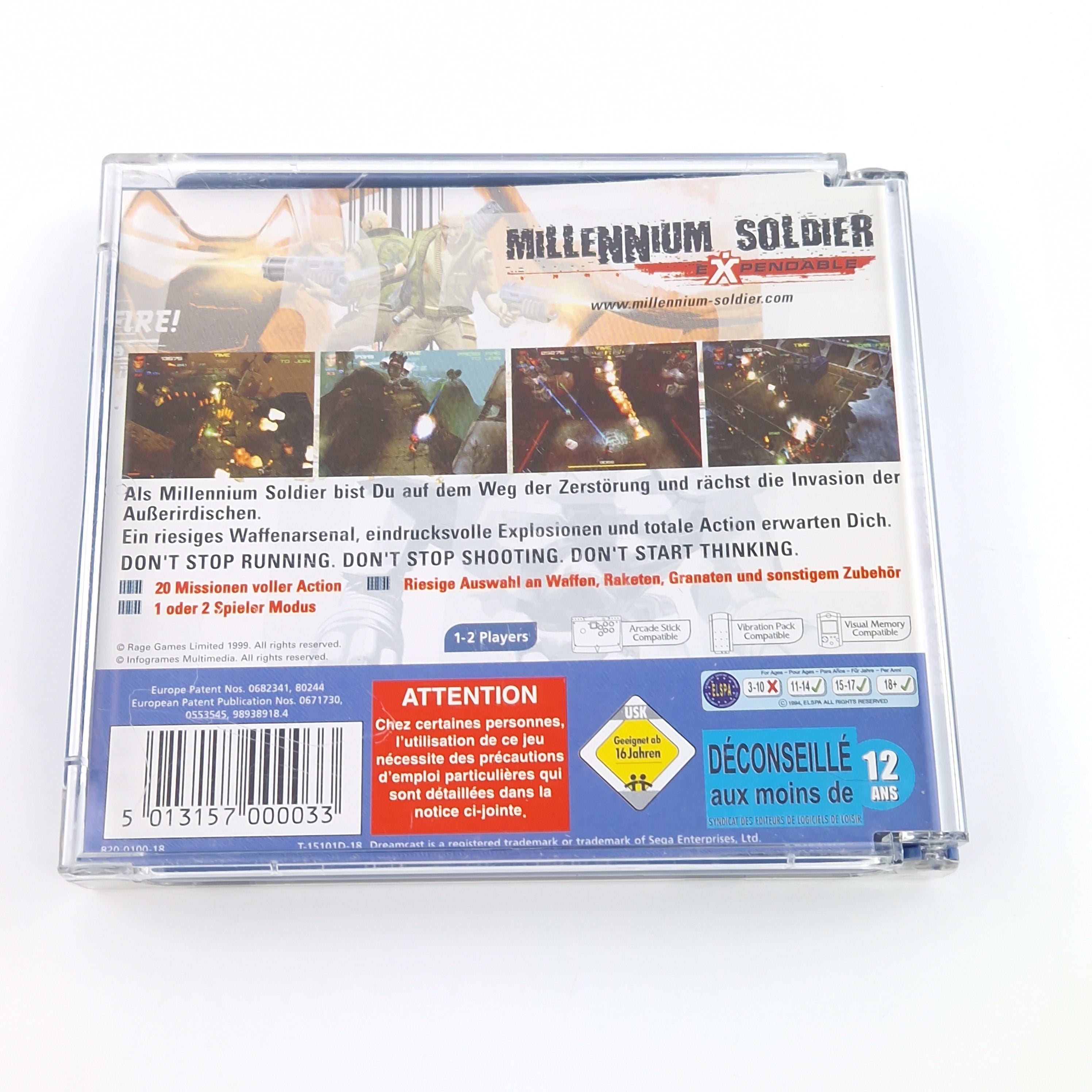 Sega Dreamcast Spiel – Millennium Soldier Expendable OVP PAL