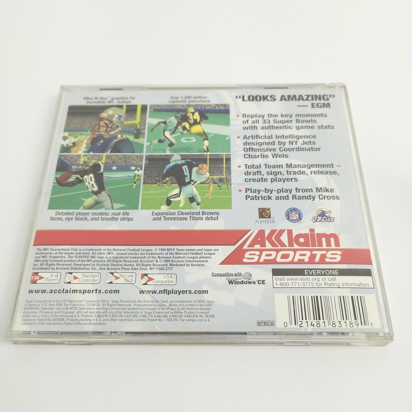 Sega Dreamcast Spiel – NFL Quarterback Club 2000 (OVP)