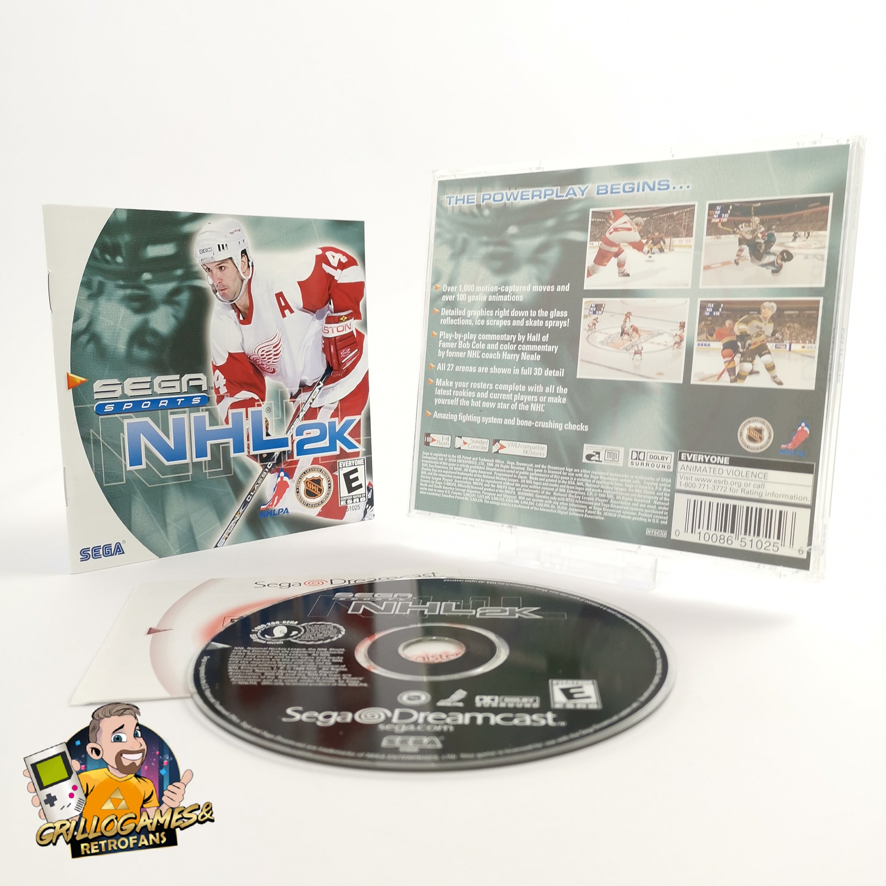 Sega Dreamcast Spiel – NHL 2K Sega Sports Icehockey OVP