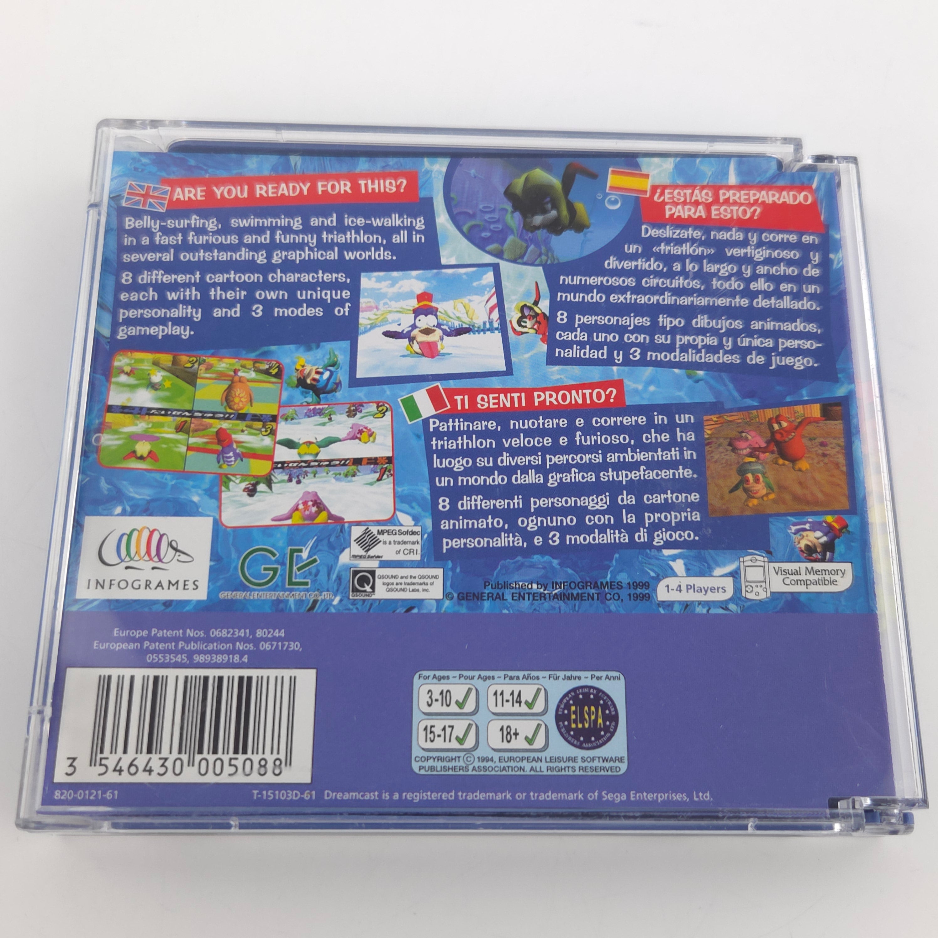 Sega Dreamcast Spiel PenPen OVP PAL Infogrames CD-ROM