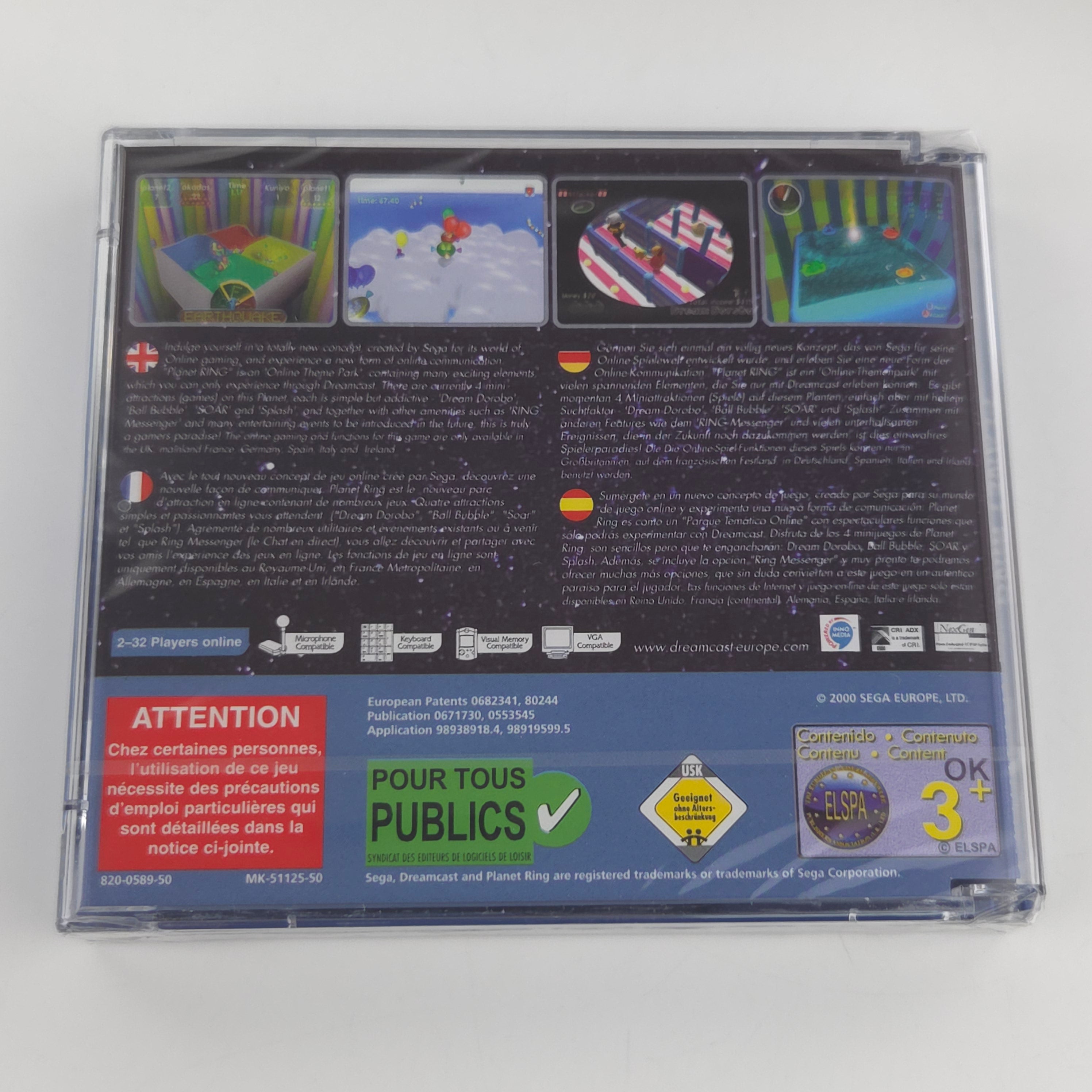 Sega Dreamcast Spiel Planet Ring OVP PAL Neu Sealed DC