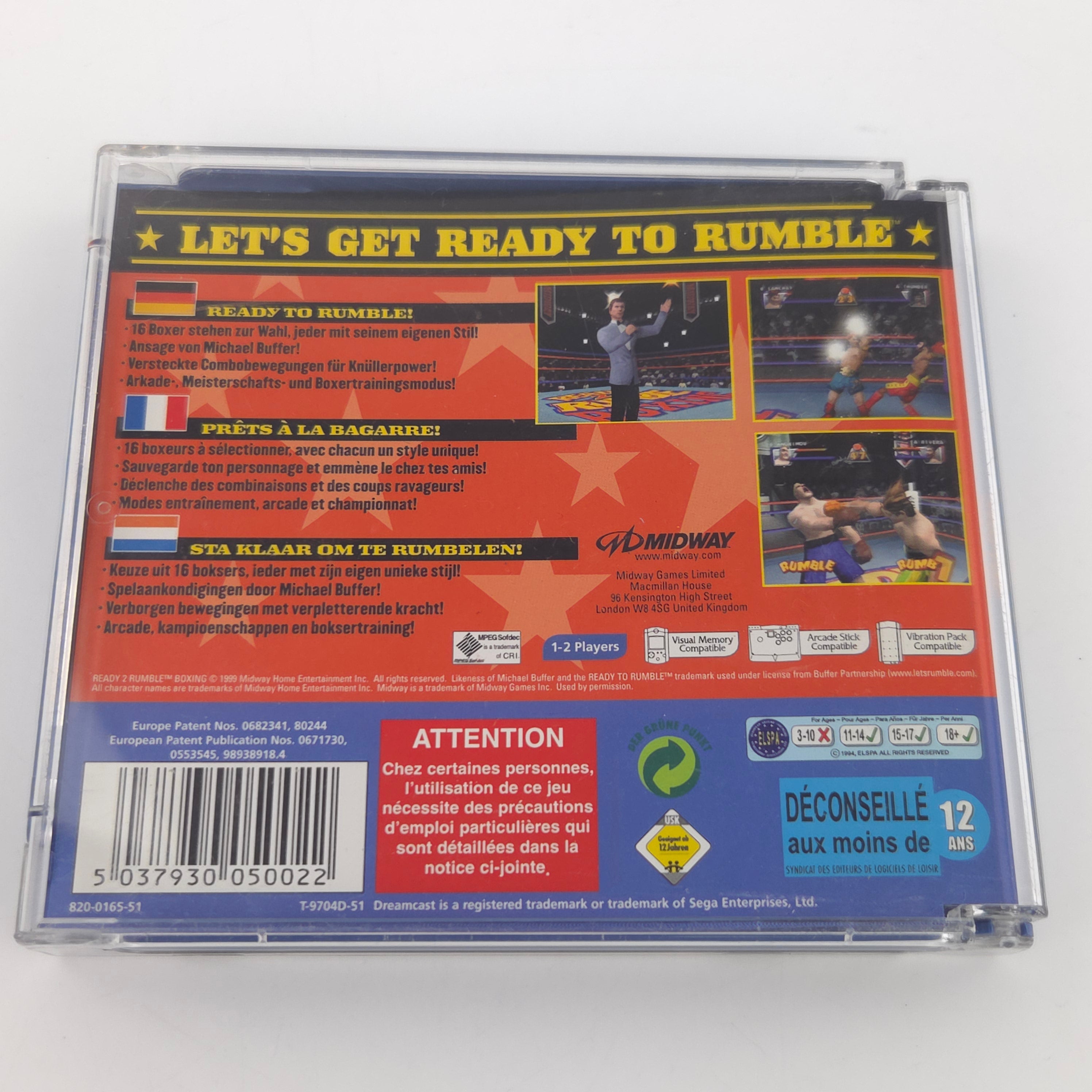 Sega Dreamcast Spiel Ready 2 Rumble Boxing OVP PAL CIB