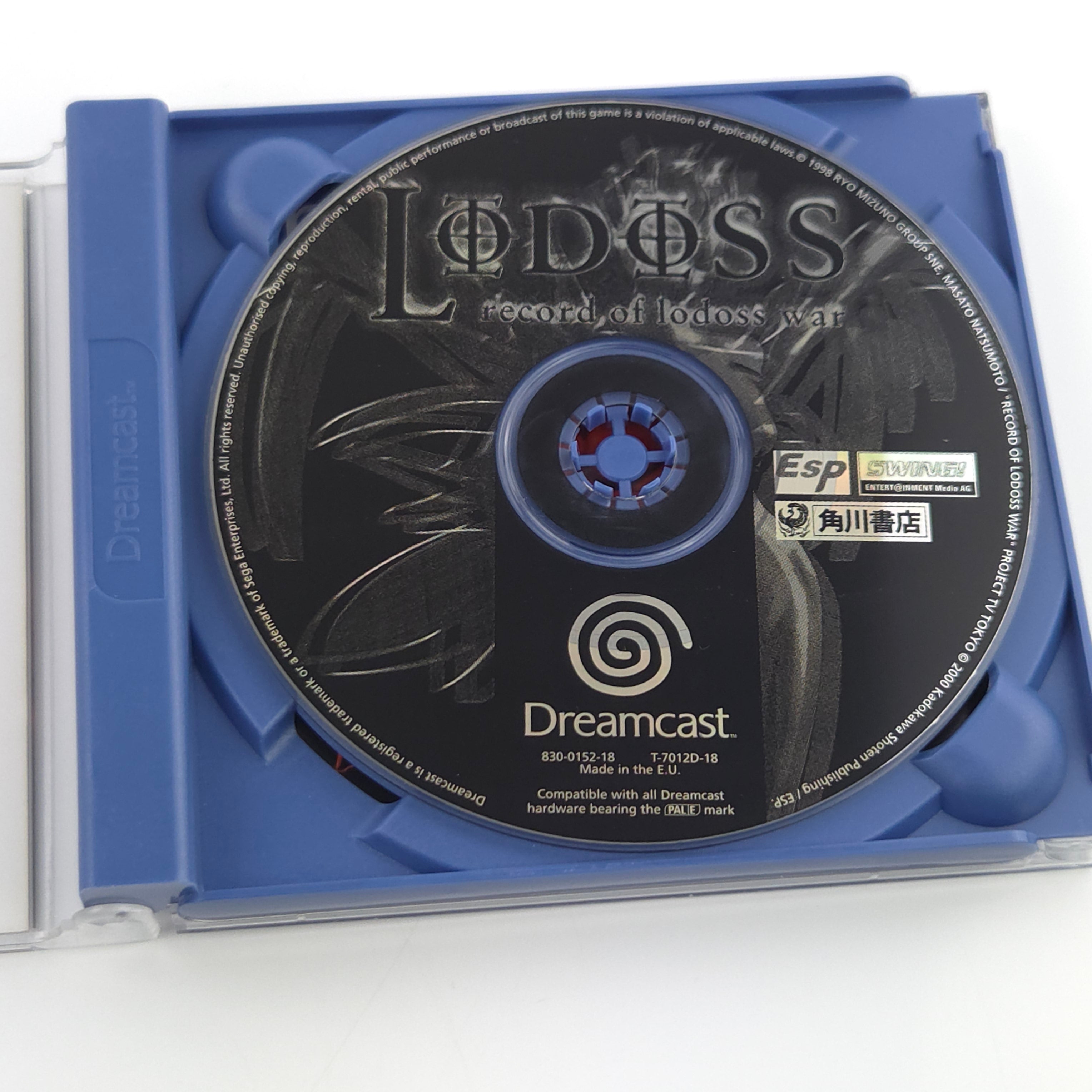 Sega Dreamcast Spiel – Record of Lodoss War (OVP PAL)