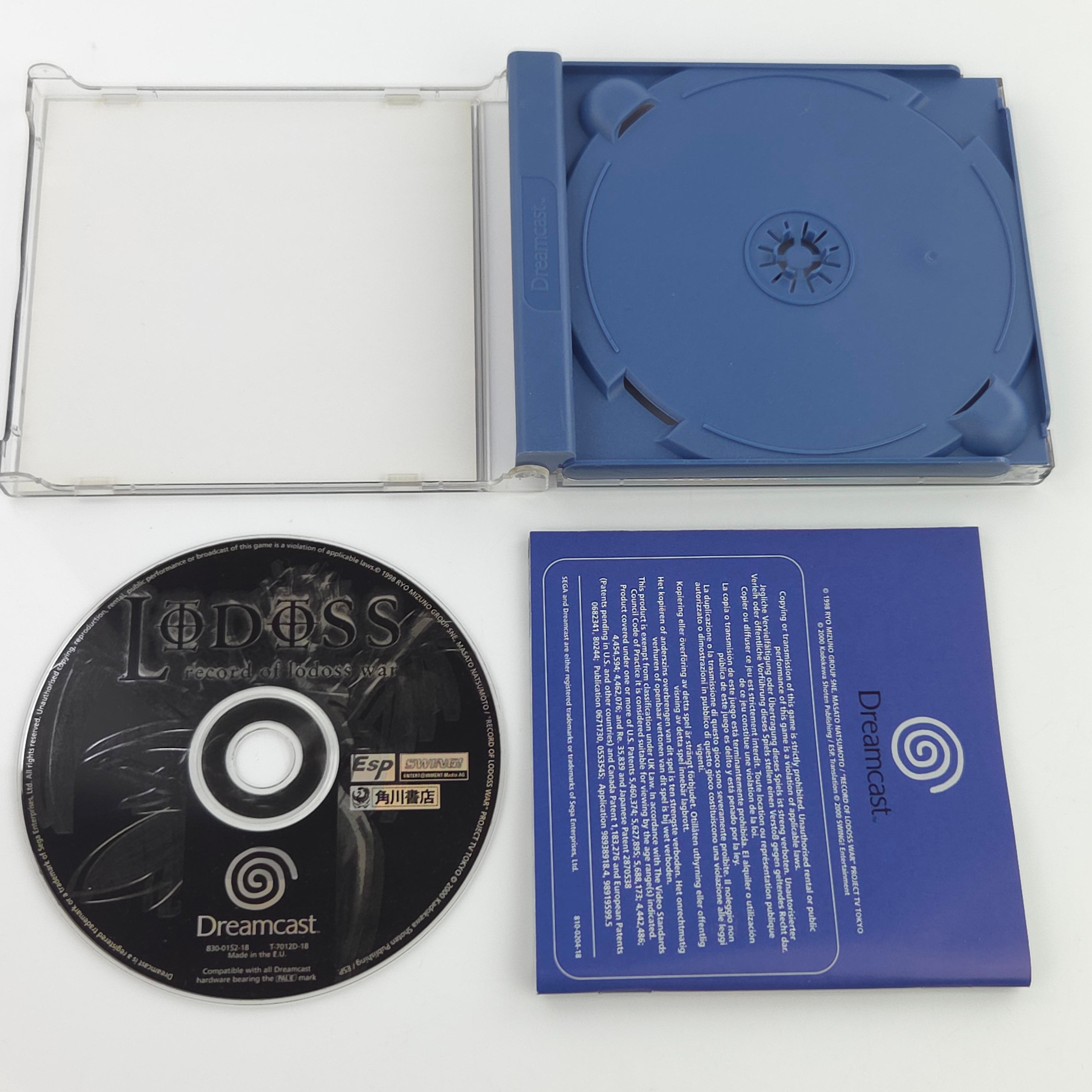 Sega Dreamcast Spiel – Record of Lodoss War OVP PAL