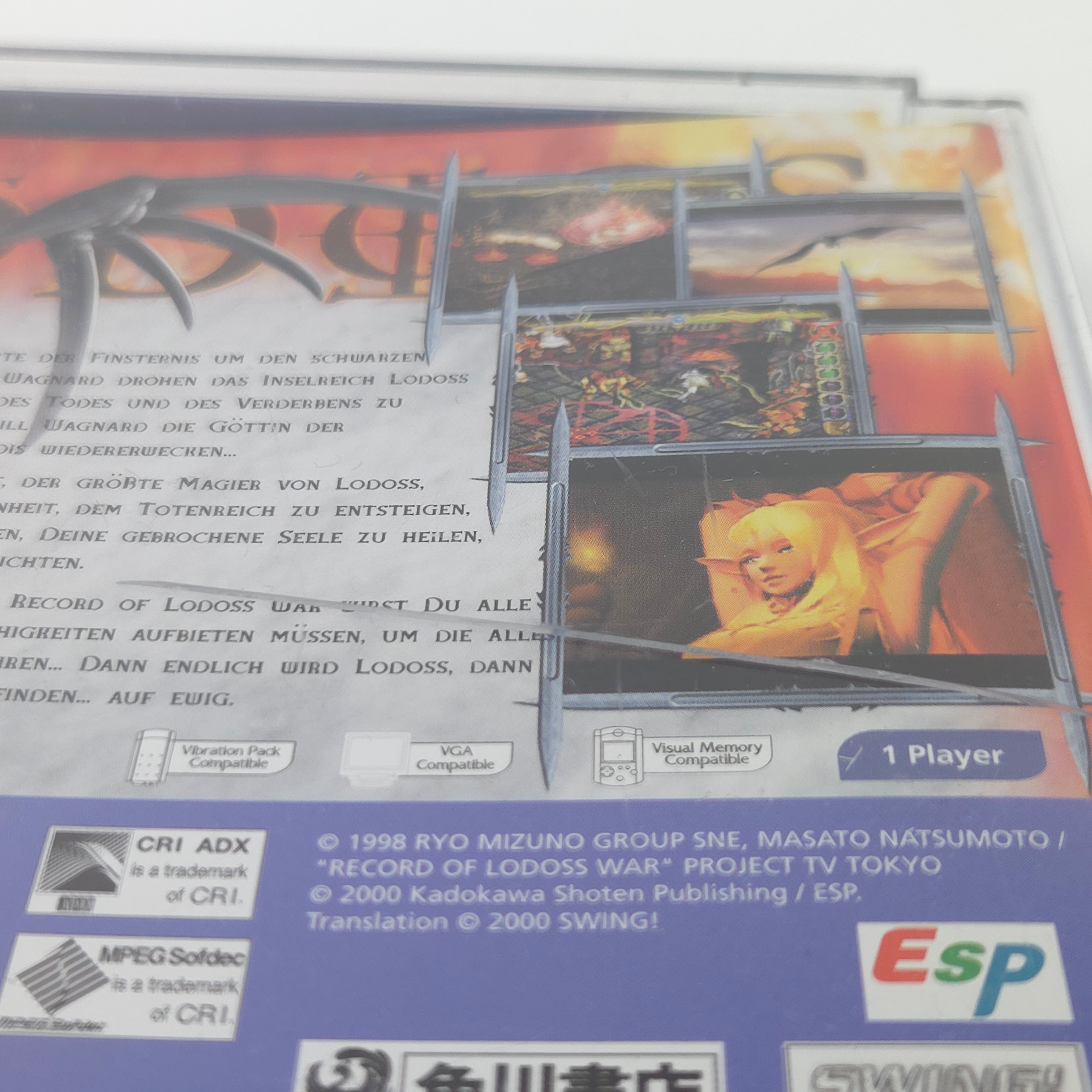 Sega Dreamcast Spiel – Record of Lodoss War OVP PAL