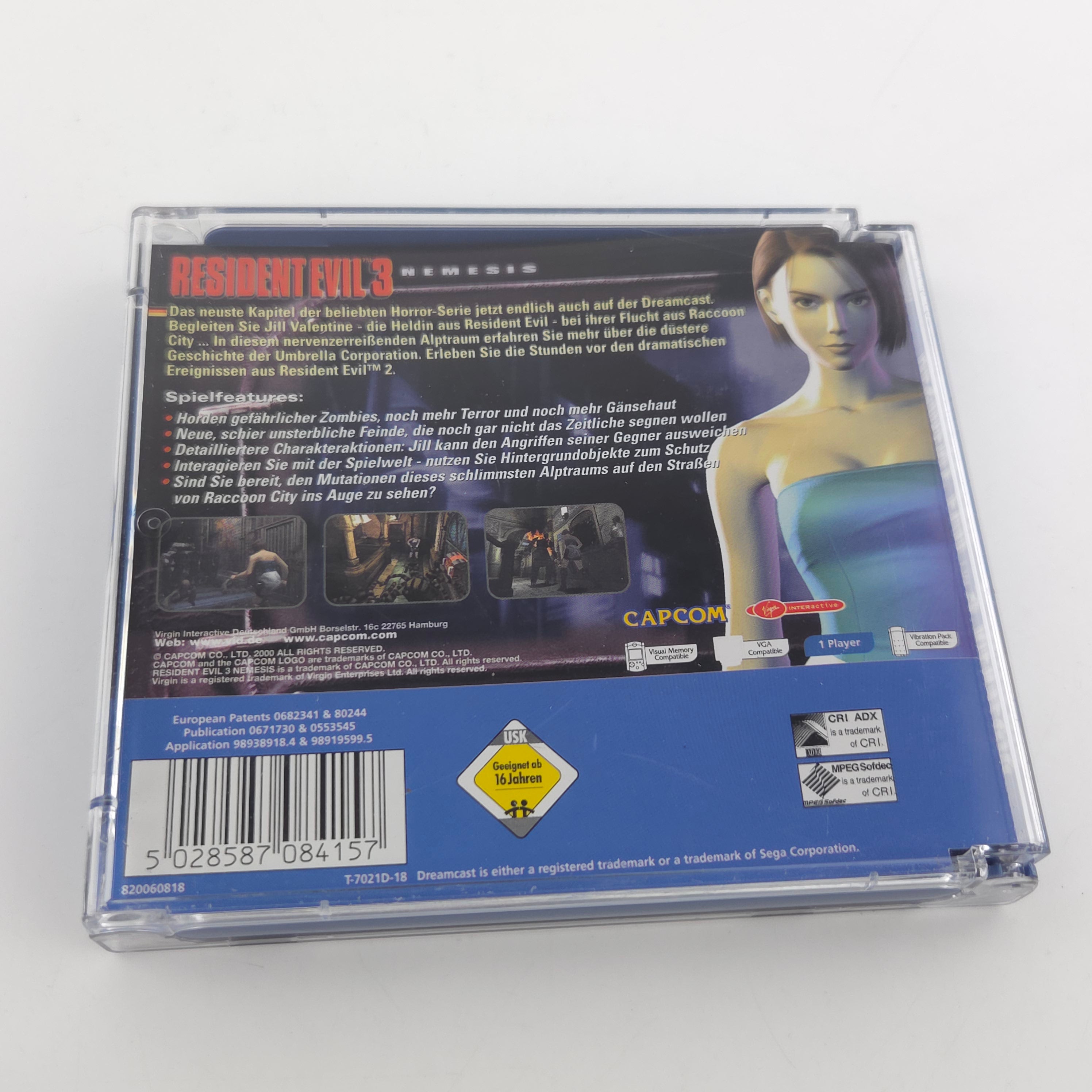 Sega Dreamcast Spiel Resident Evil 3 Nemesis PAL OVP CIB