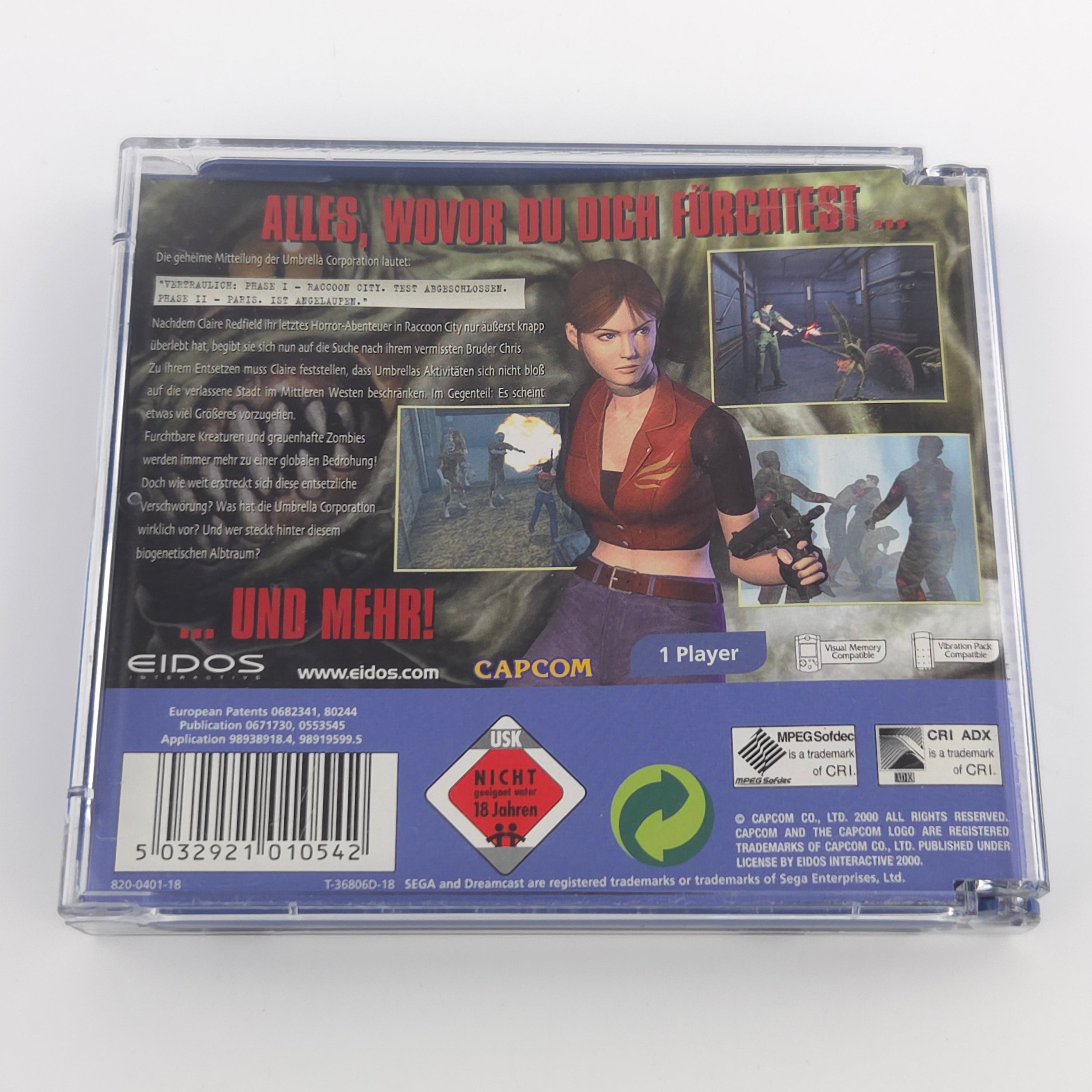 Sega Dreamcast Spiel Resident Evil Code Veronica OVP PAL