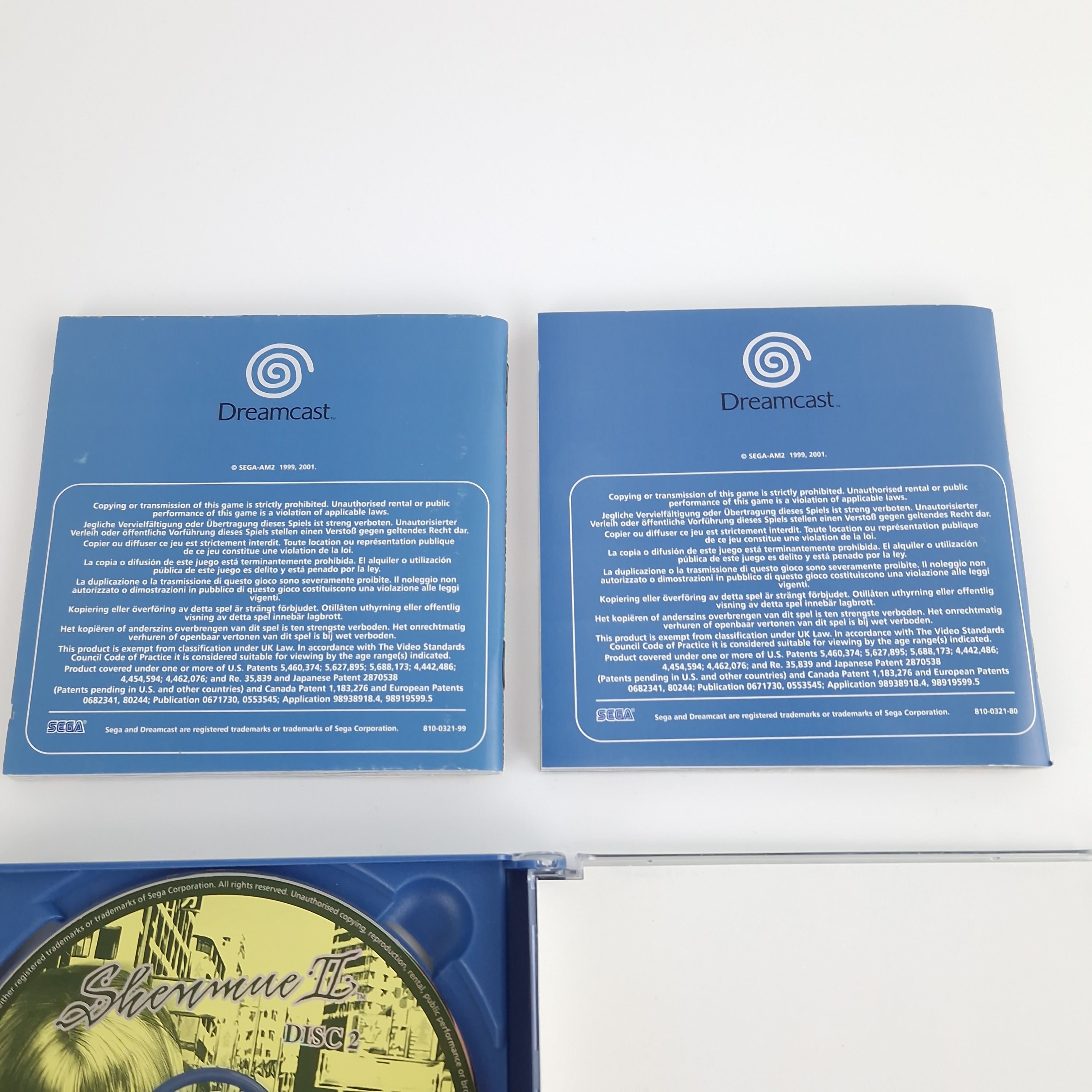 Sega Dreamcast Spiel – Shenmue II OVP PAL CIB